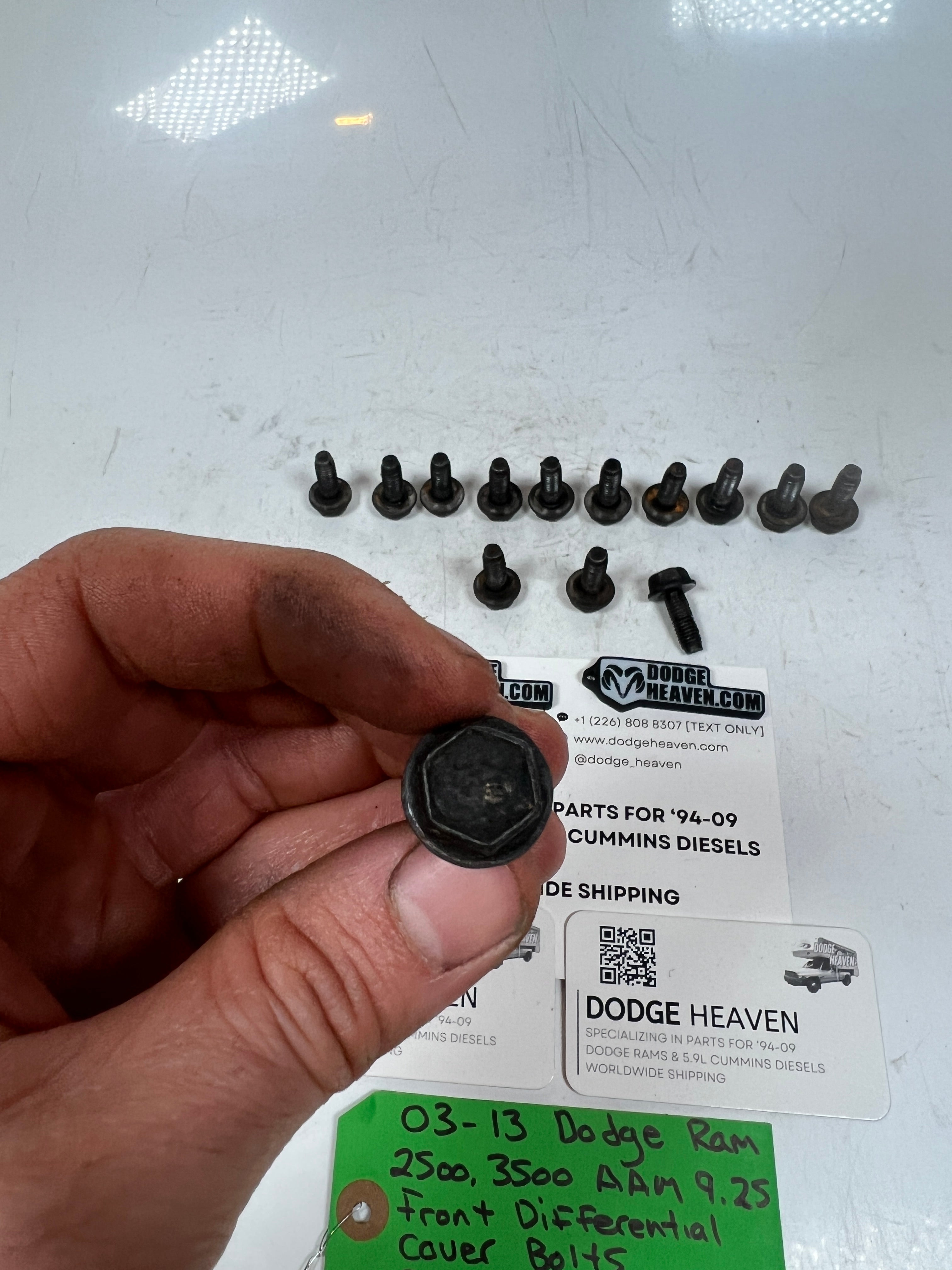 2003-2013 Dodge Ram AAM 9.25 Front Differential Cover Bolts
