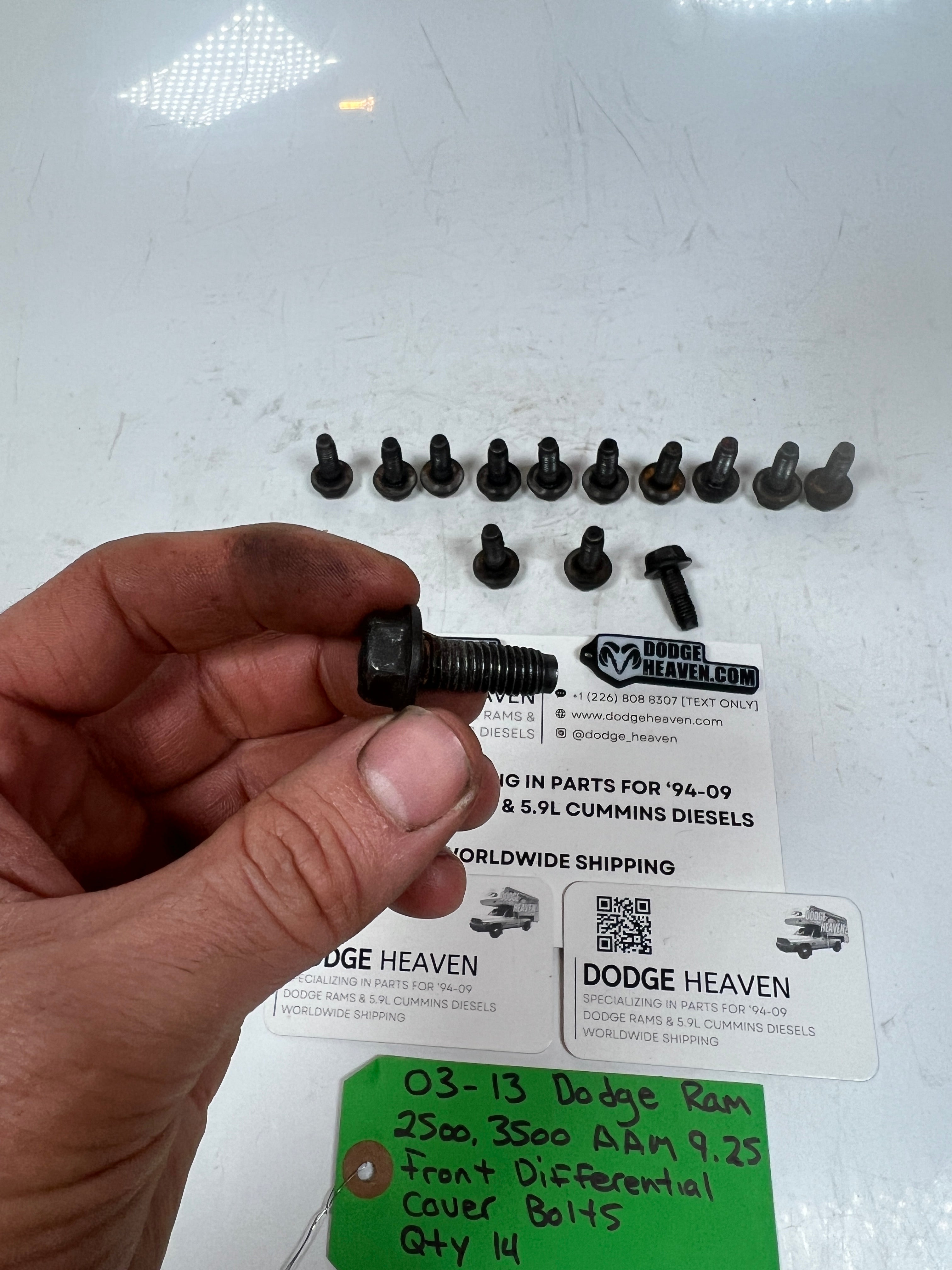 2003-2013 Dodge Ram AAM 9.25 Front Differential Cover Bolts