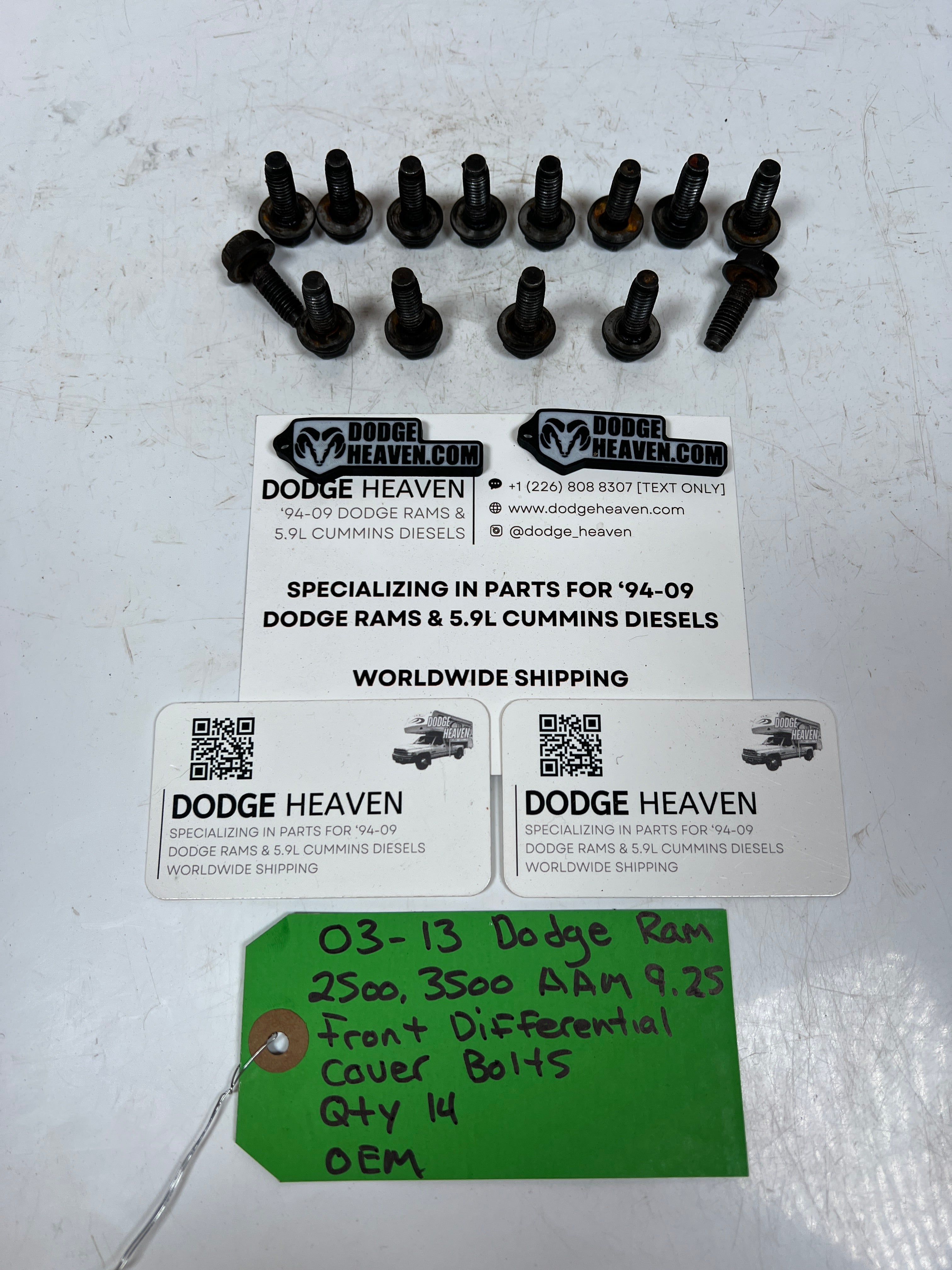 2003-2013 Dodge Ram AAM 9.25 Front Differential Cover Bolts