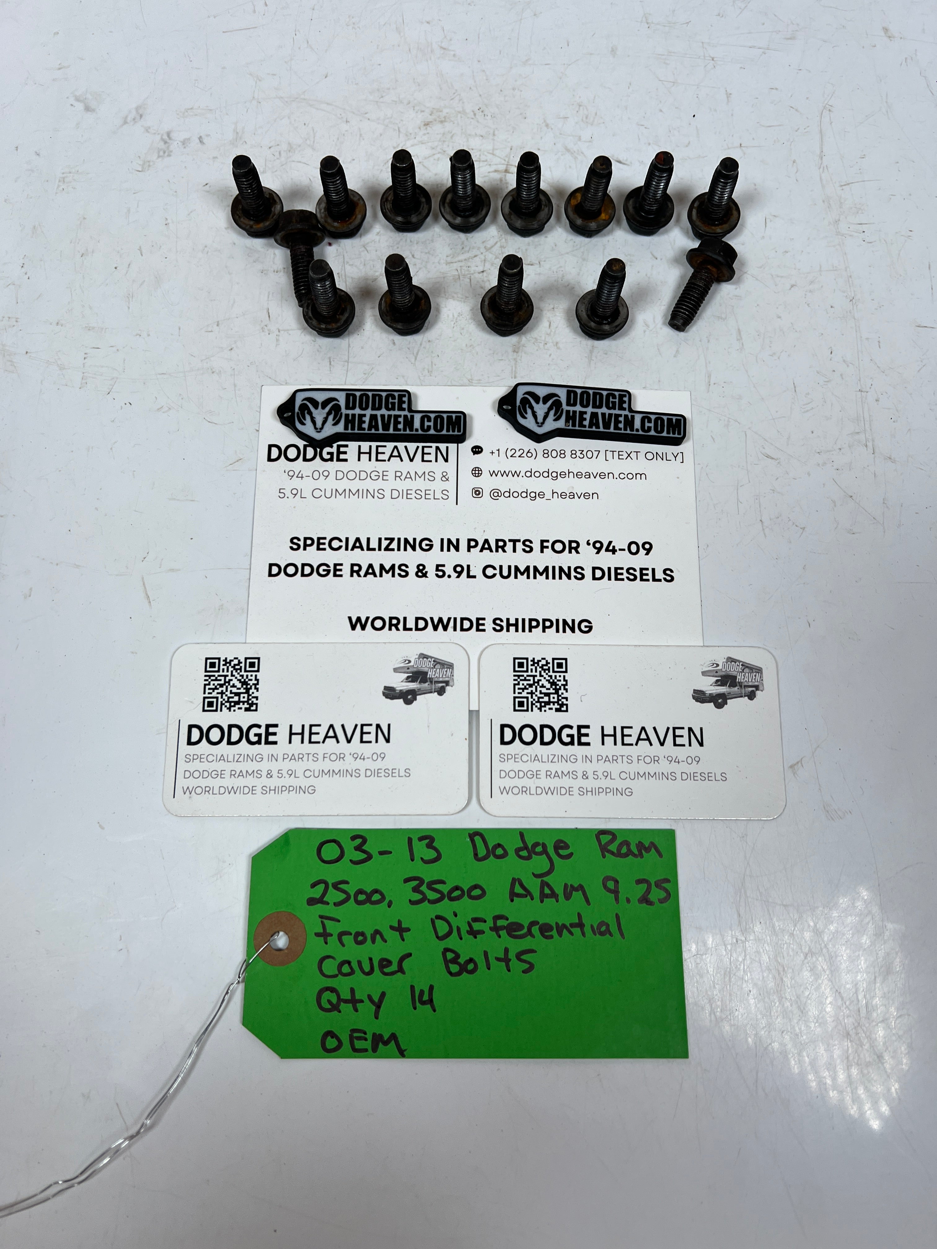 2003-2013 Dodge Ram AAM 9.25 Front Differential Cover Bolts
