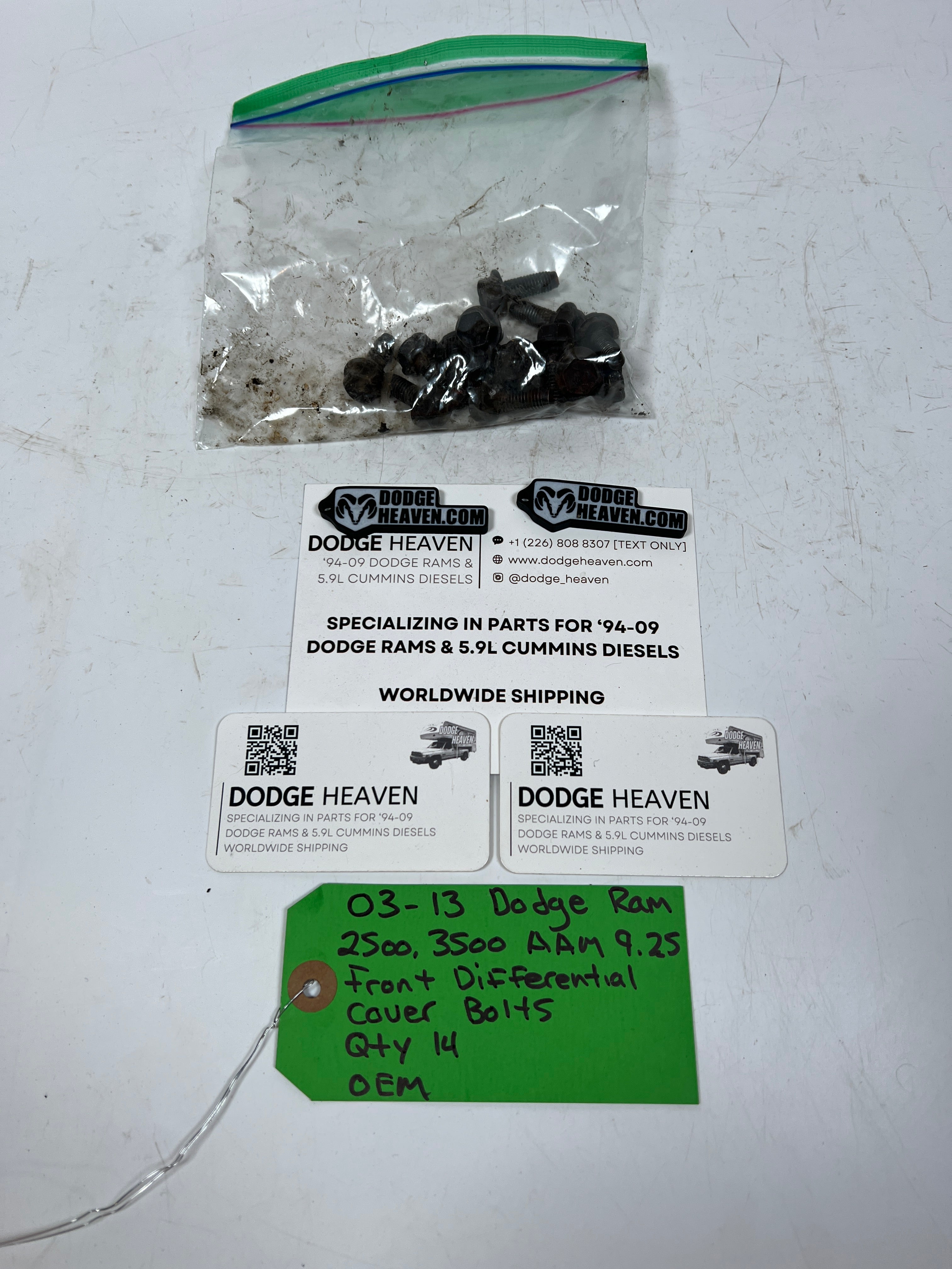 2003-2013 Dodge Ram AAM 9.25 Front Differential Cover Bolts