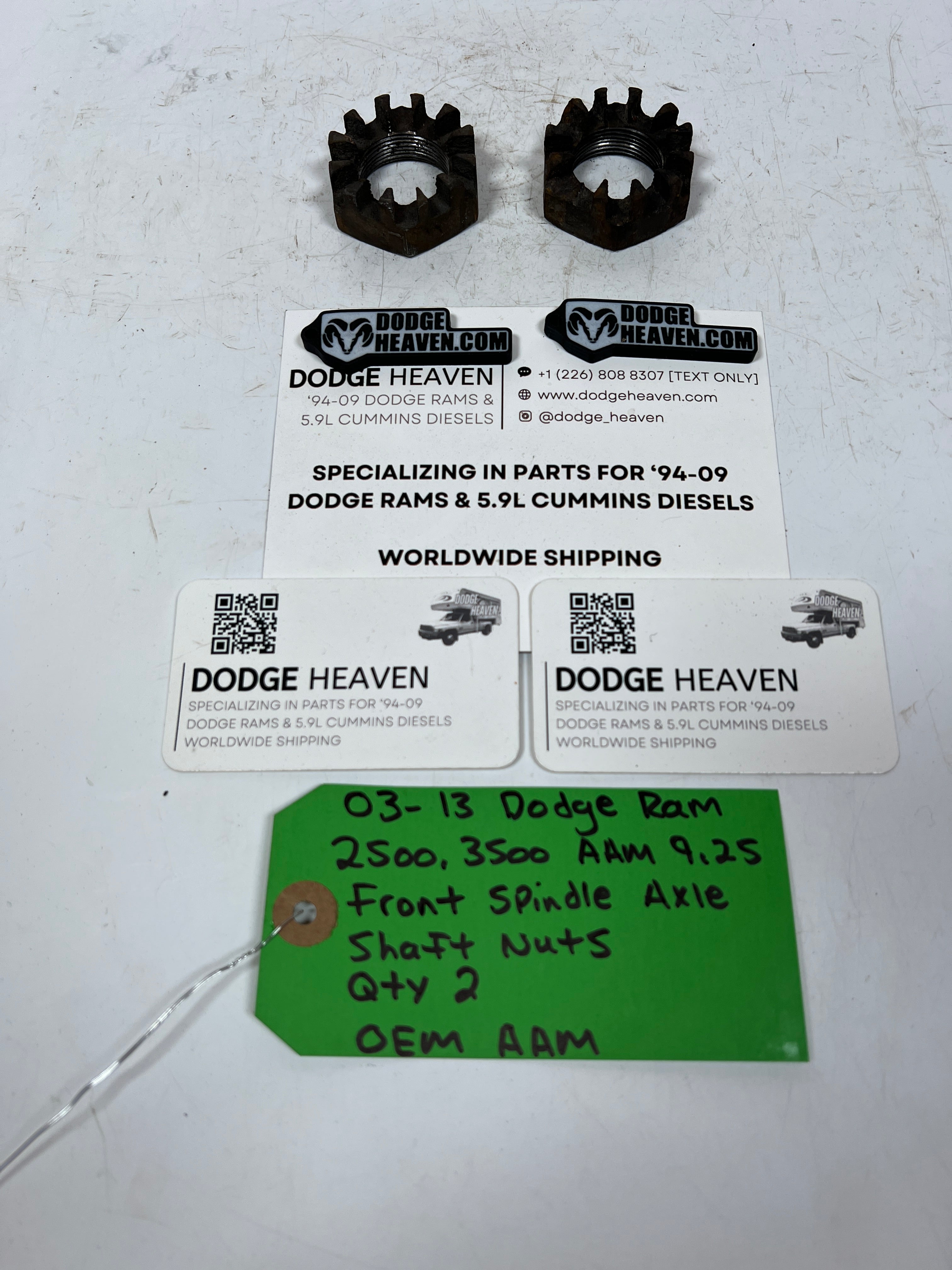 2003-2013 Dodge Ram AAM 9.25 Front Spindle Axle Shaft Nuts QTY 2