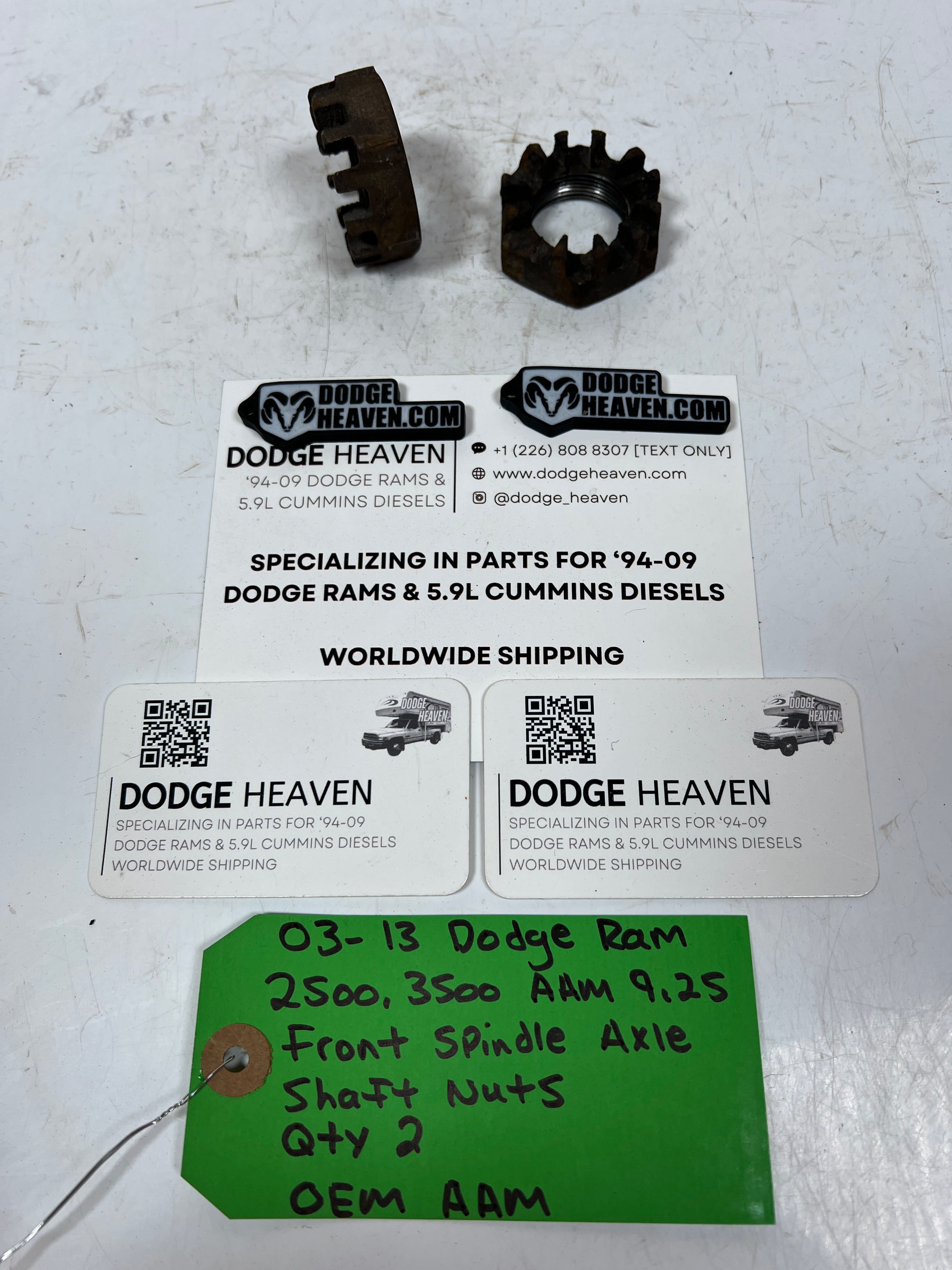 2003-2013 Dodge Ram AAM 9.25 Front Spindle Axle Shaft Nuts QTY 2