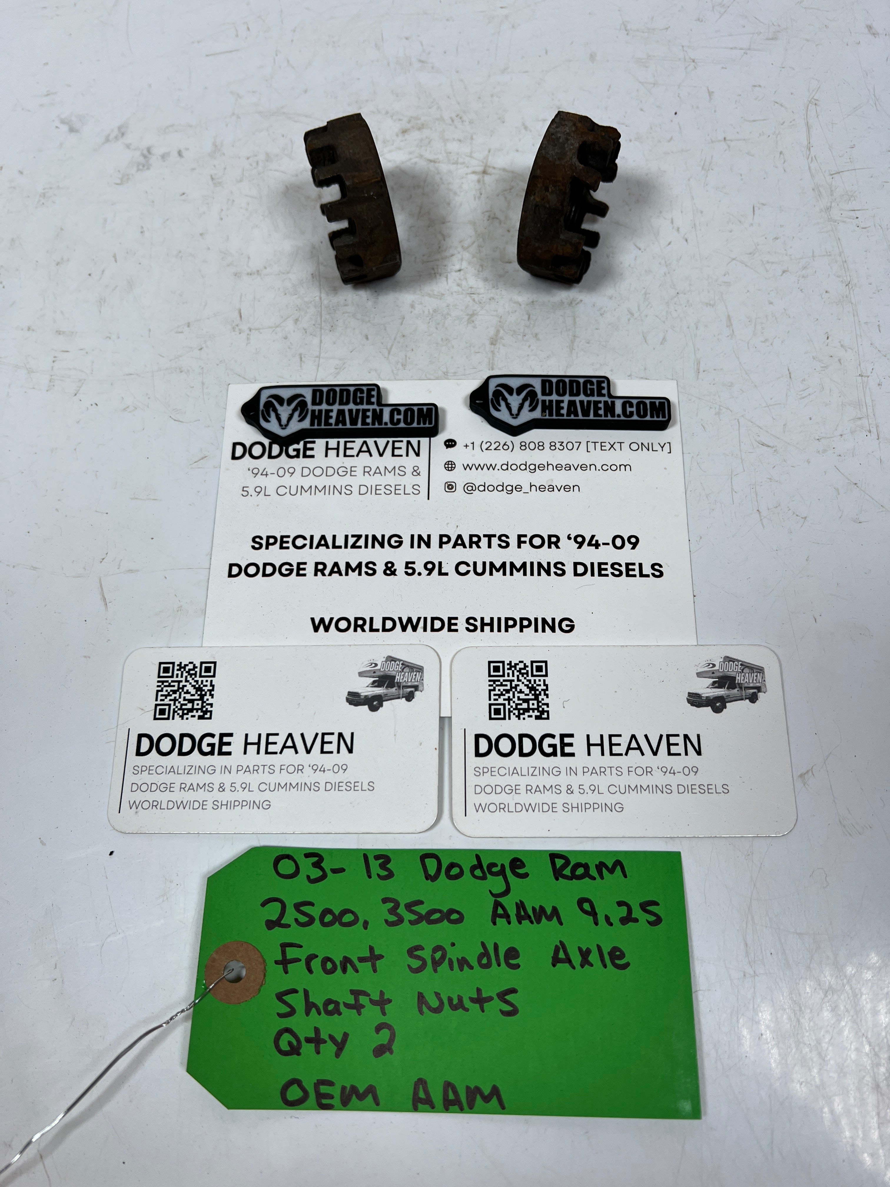 2003-2013 Dodge Ram AAM 9.25 Front Spindle Axle Shaft Nuts QTY 2
