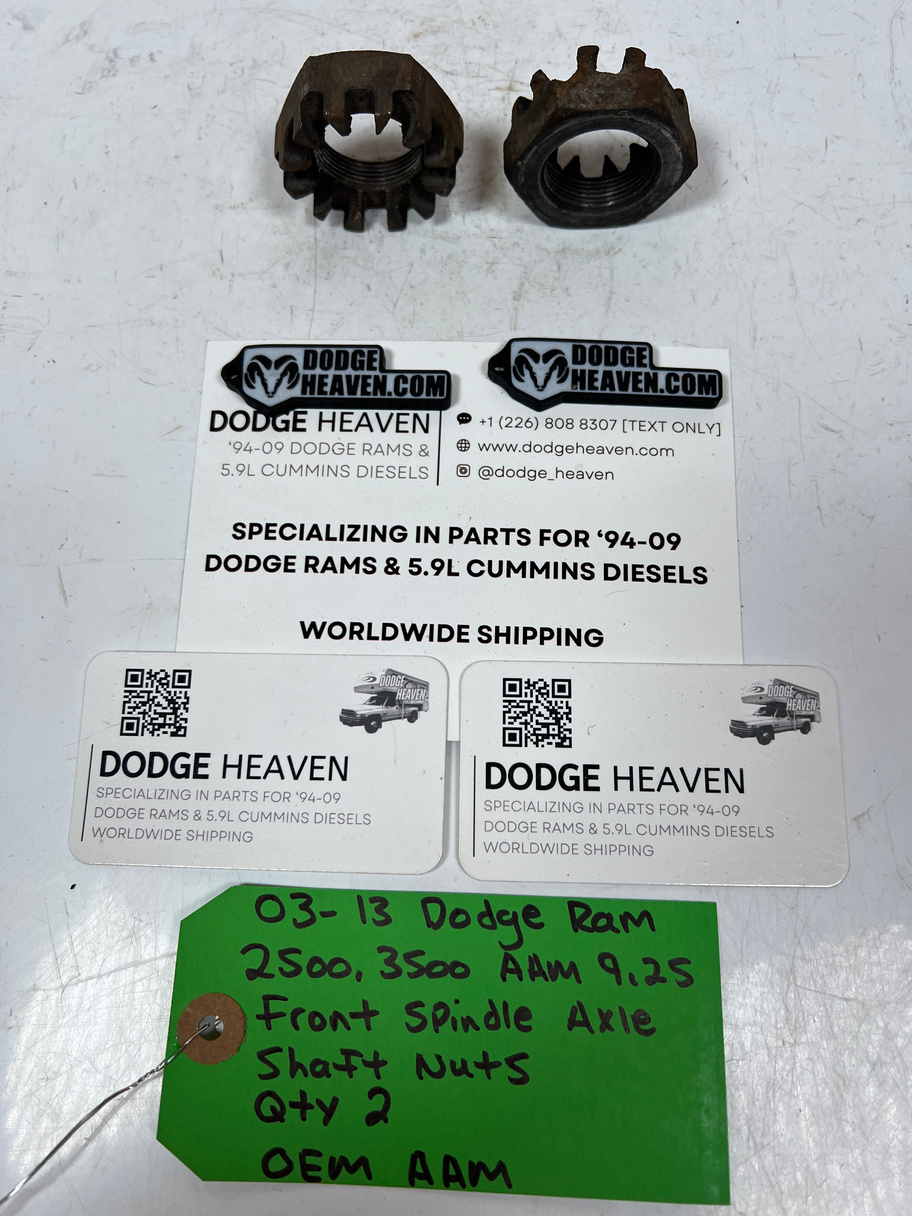 2003-2013 Dodge Ram AAM 9.25 Front Spindle Axle Shaft Nuts QTY 2