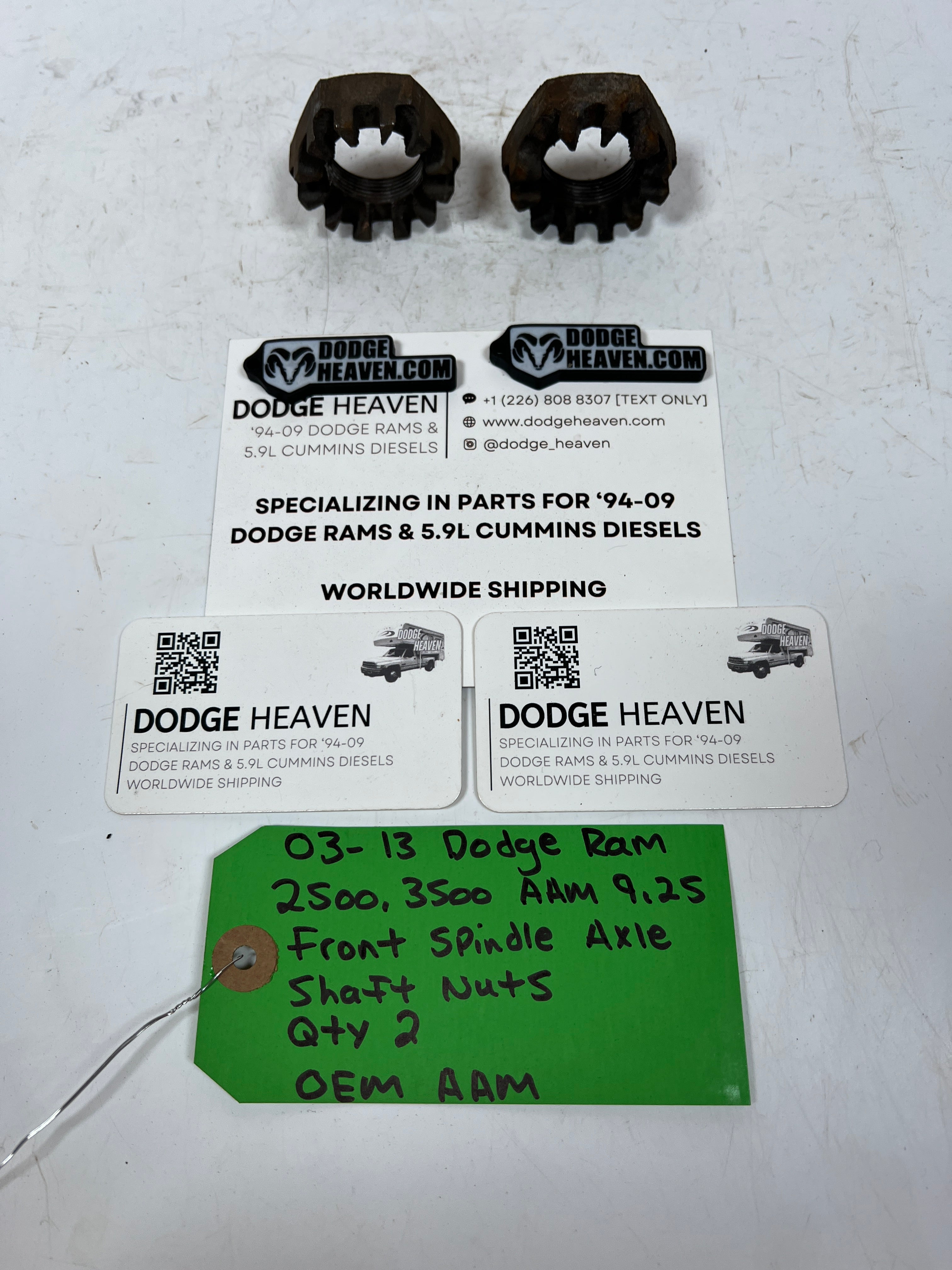 2003-2013 Dodge Ram AAM 9.25 Front Spindle Axle Shaft Nuts QTY 2