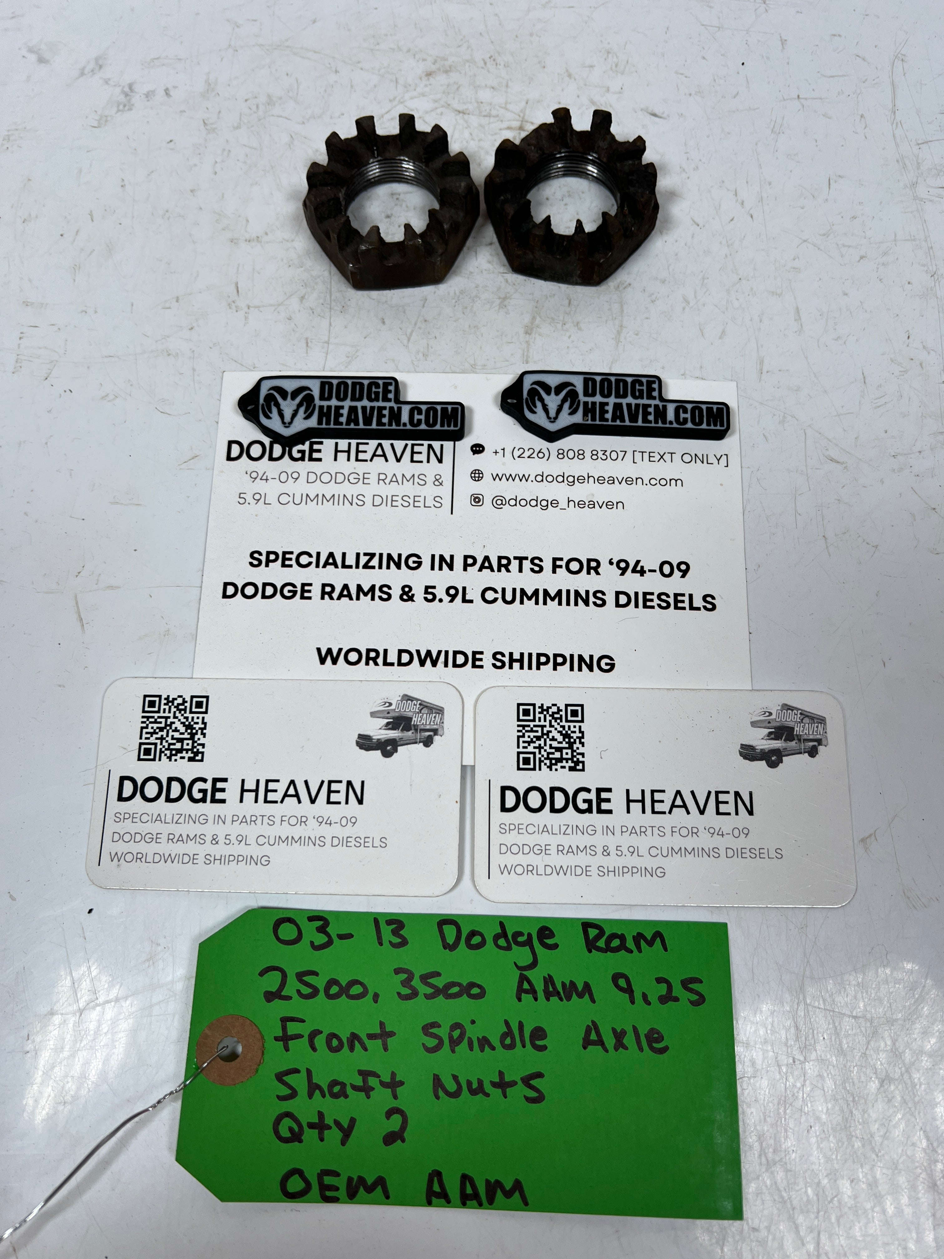 2003-2013 Dodge Ram AAM 9.25 Front Spindle Axle Shaft Nuts QTY 2