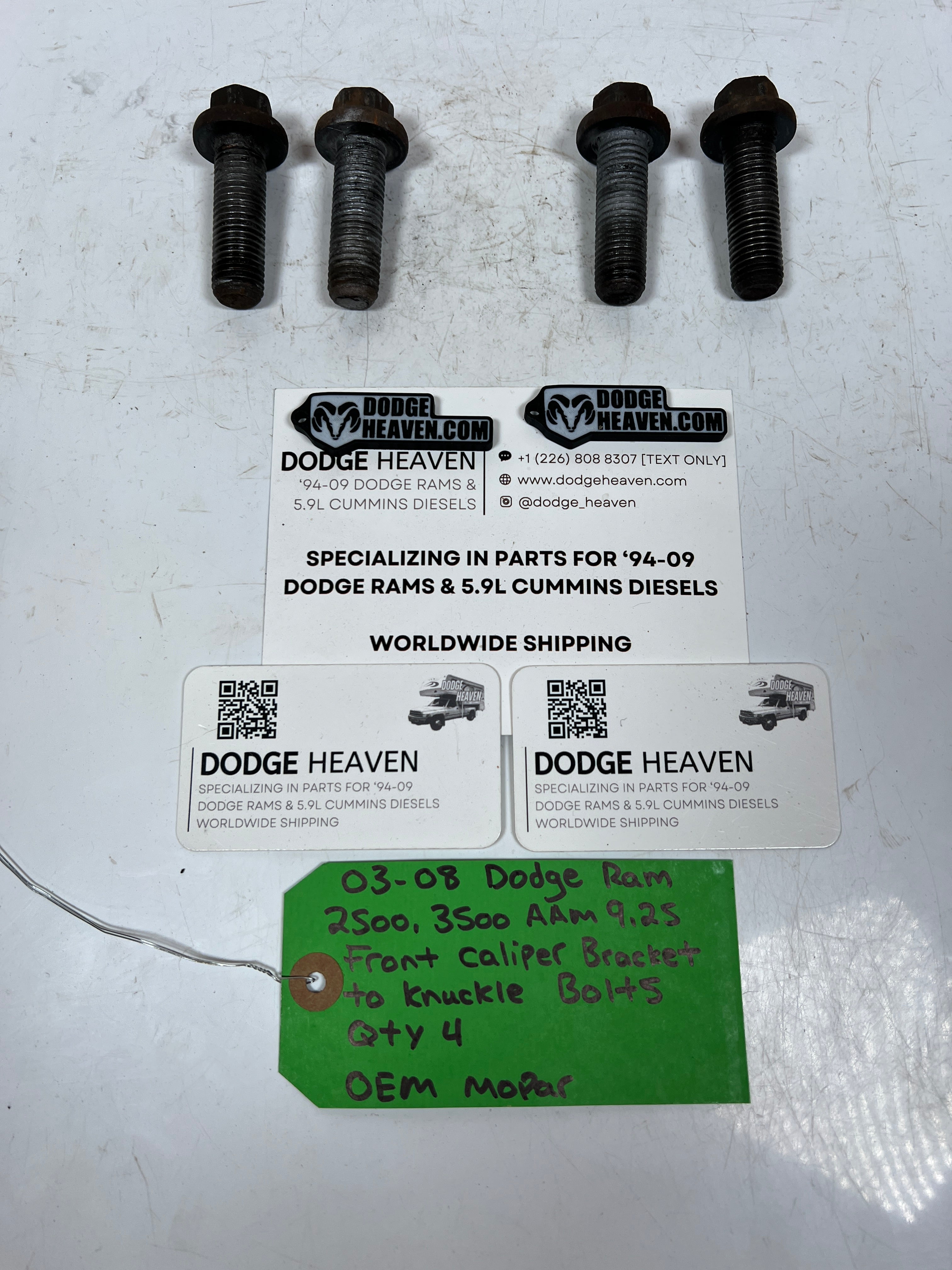 2003-2008 Dodge Ram AAM 9.25 Front Caliper Bracket Knuckle Bolts QTY 4