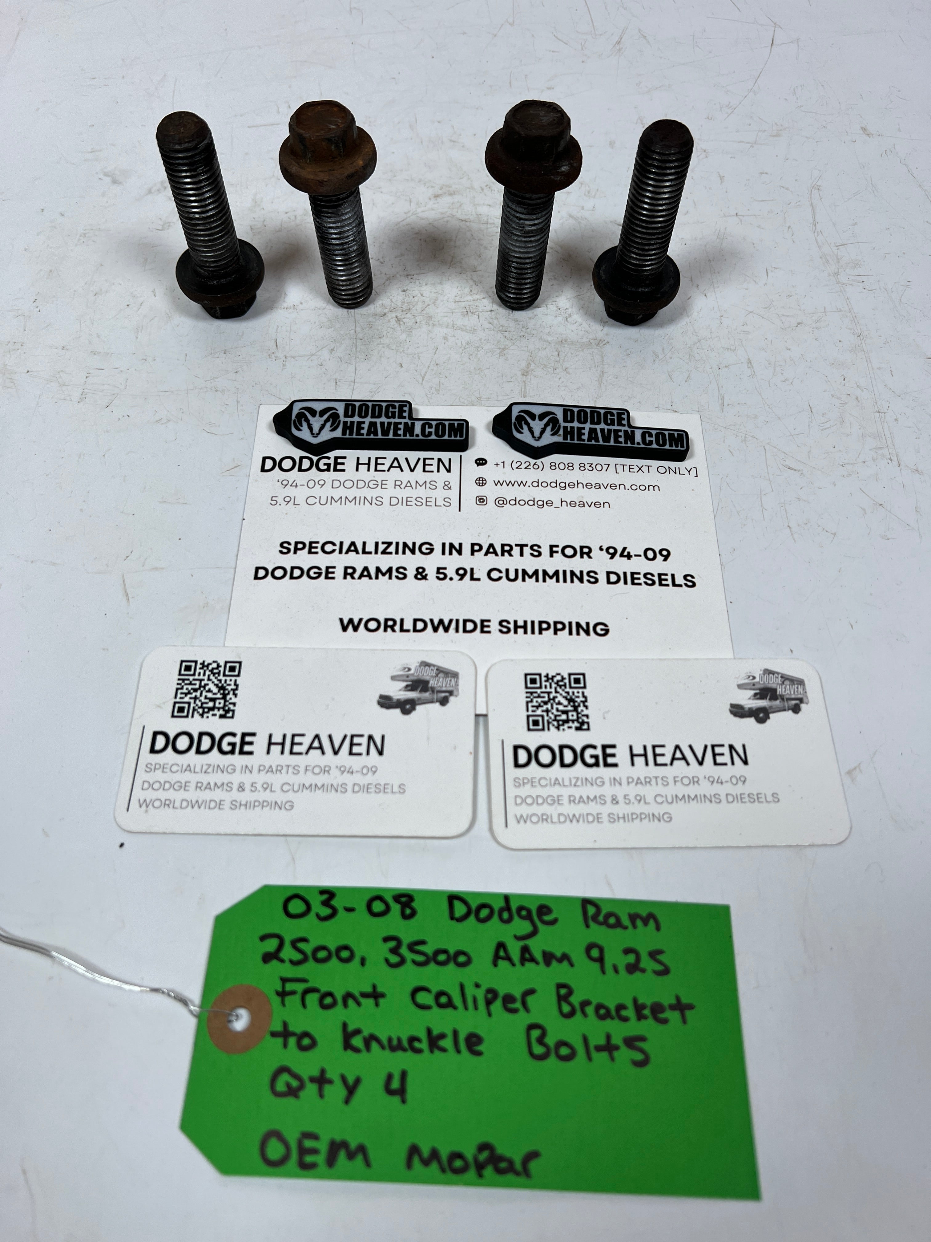 2003-2008 Dodge Ram AAM 9.25 Front Caliper Bracket Knuckle Bolts QTY 4