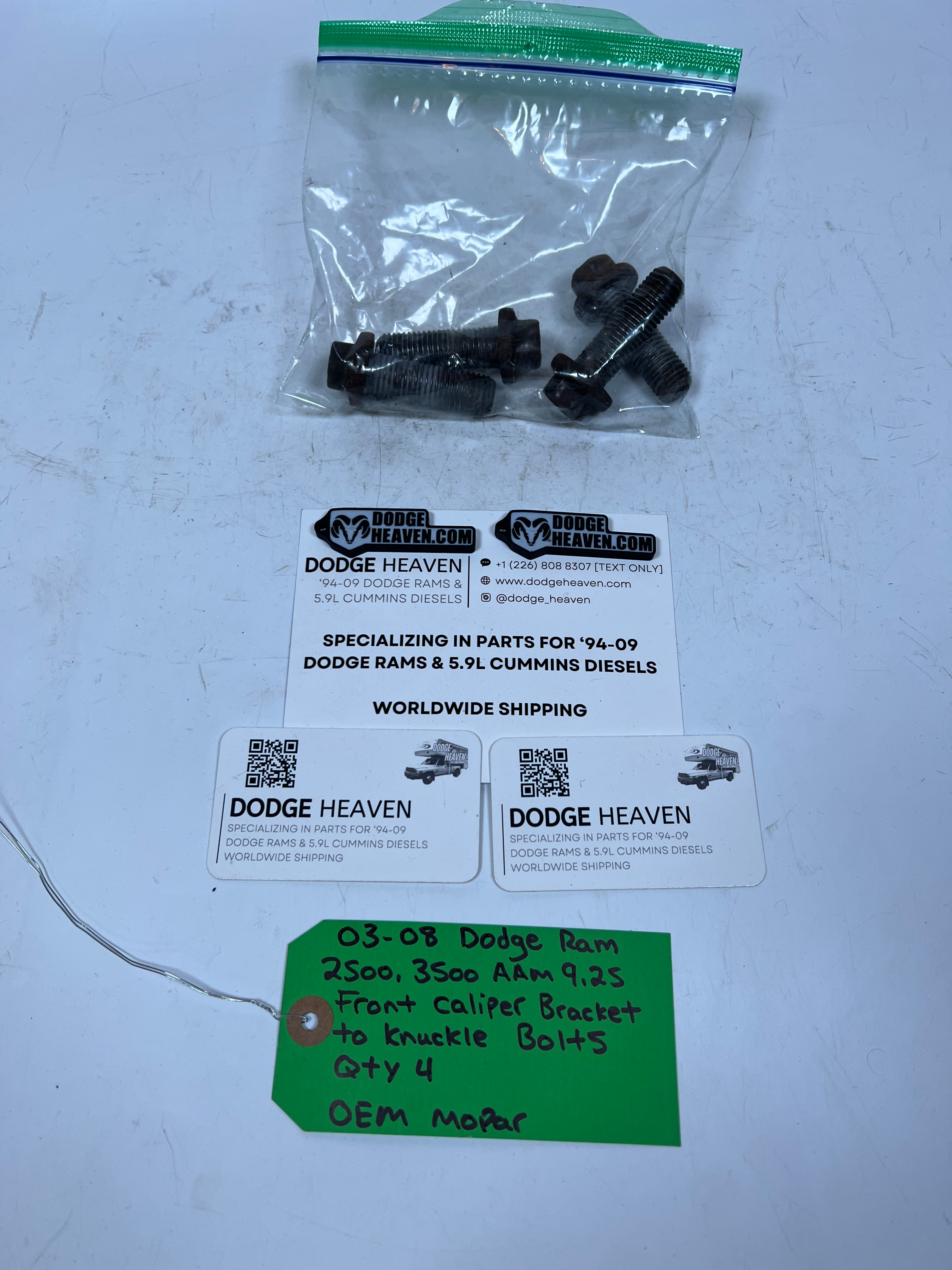 2003-2008 Dodge Ram AAM 9.25 Front Caliper Bracket Knuckle Bolts QTY 4