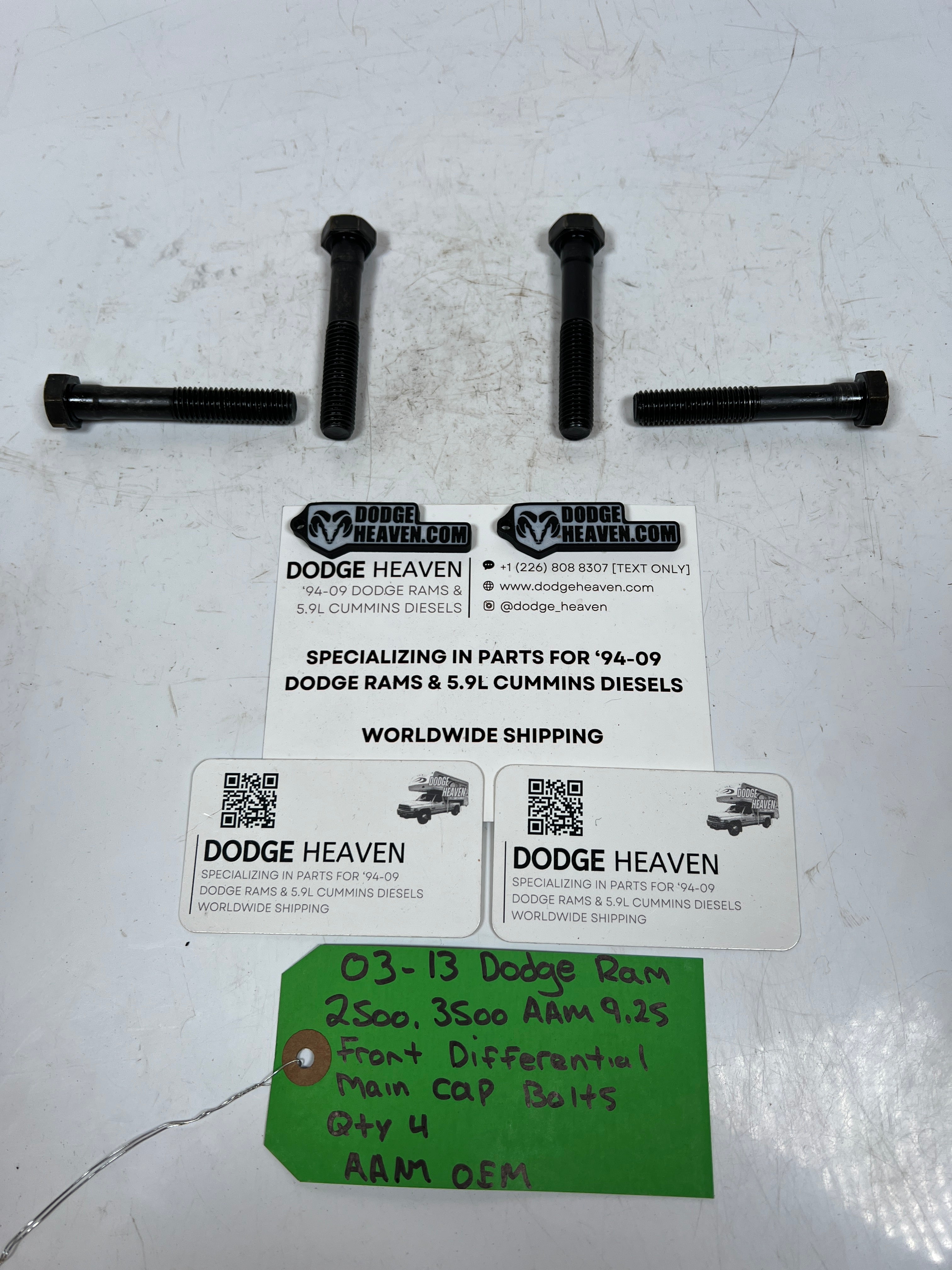 2003-2013 Dodge Ram AAM 9.25 Front Differential Main Cap Bolts QTY 4