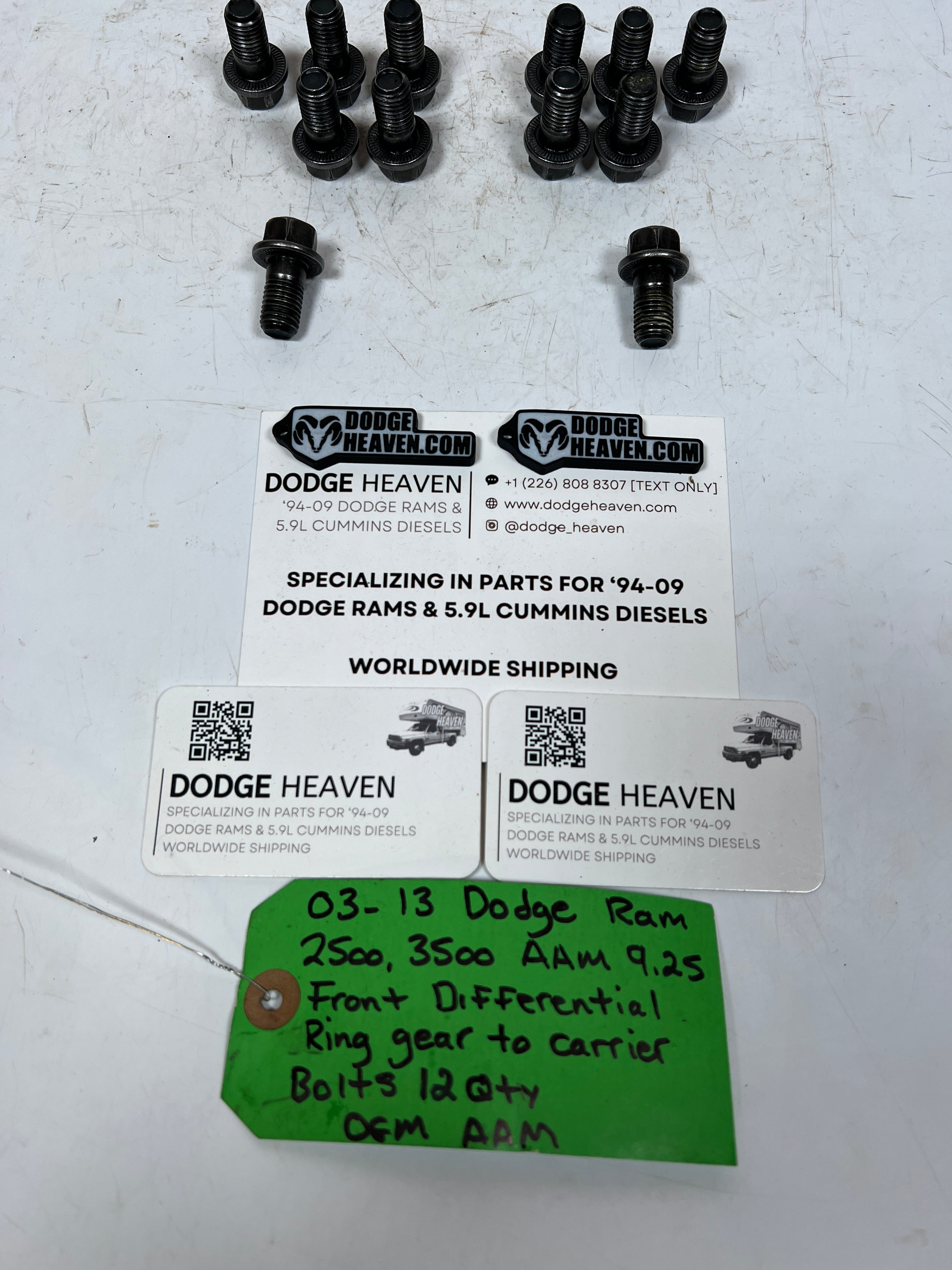 2003-2013 Dodge Ram AAM 9.25 Front Diff Ring Gear to Carrier Bolts QTY 12