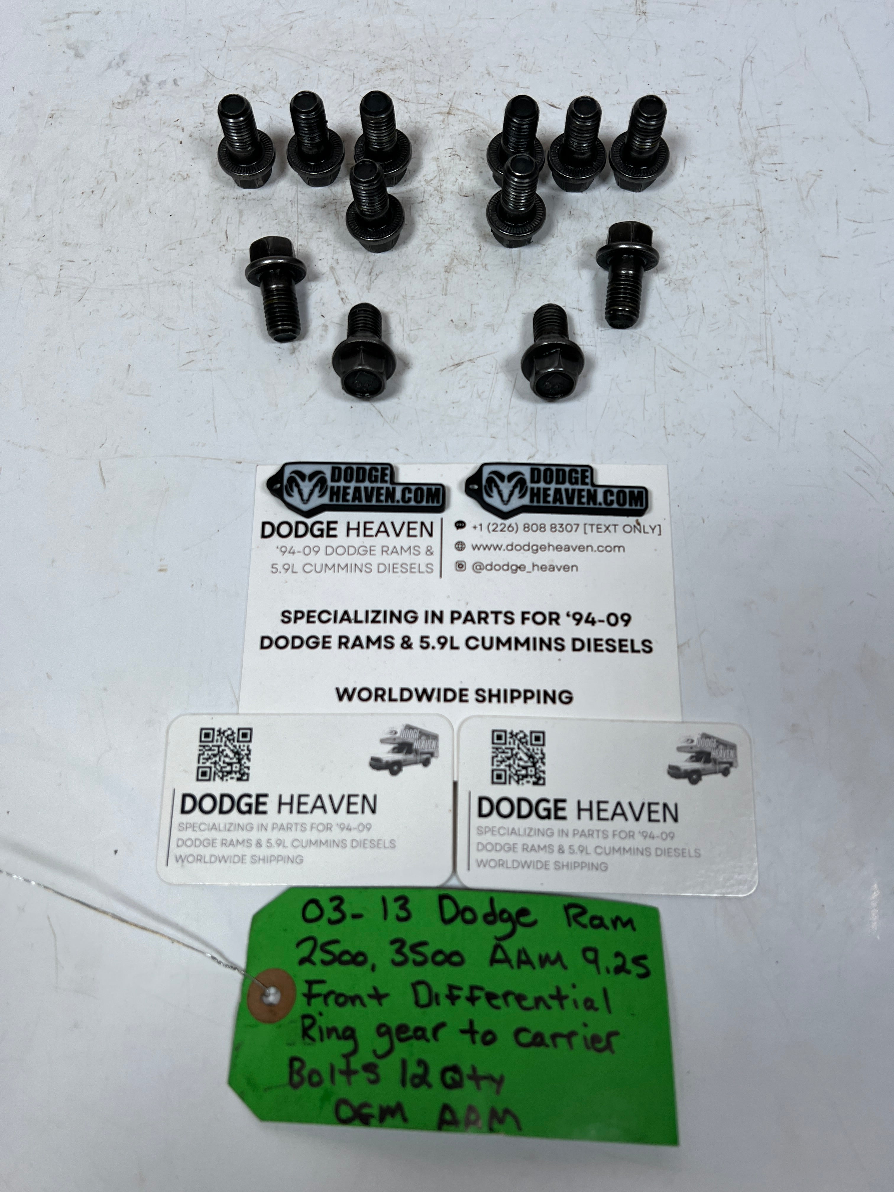 2003-2013 Dodge Ram AAM 9.25 Front Diff Ring Gear to Carrier Bolts QTY 12