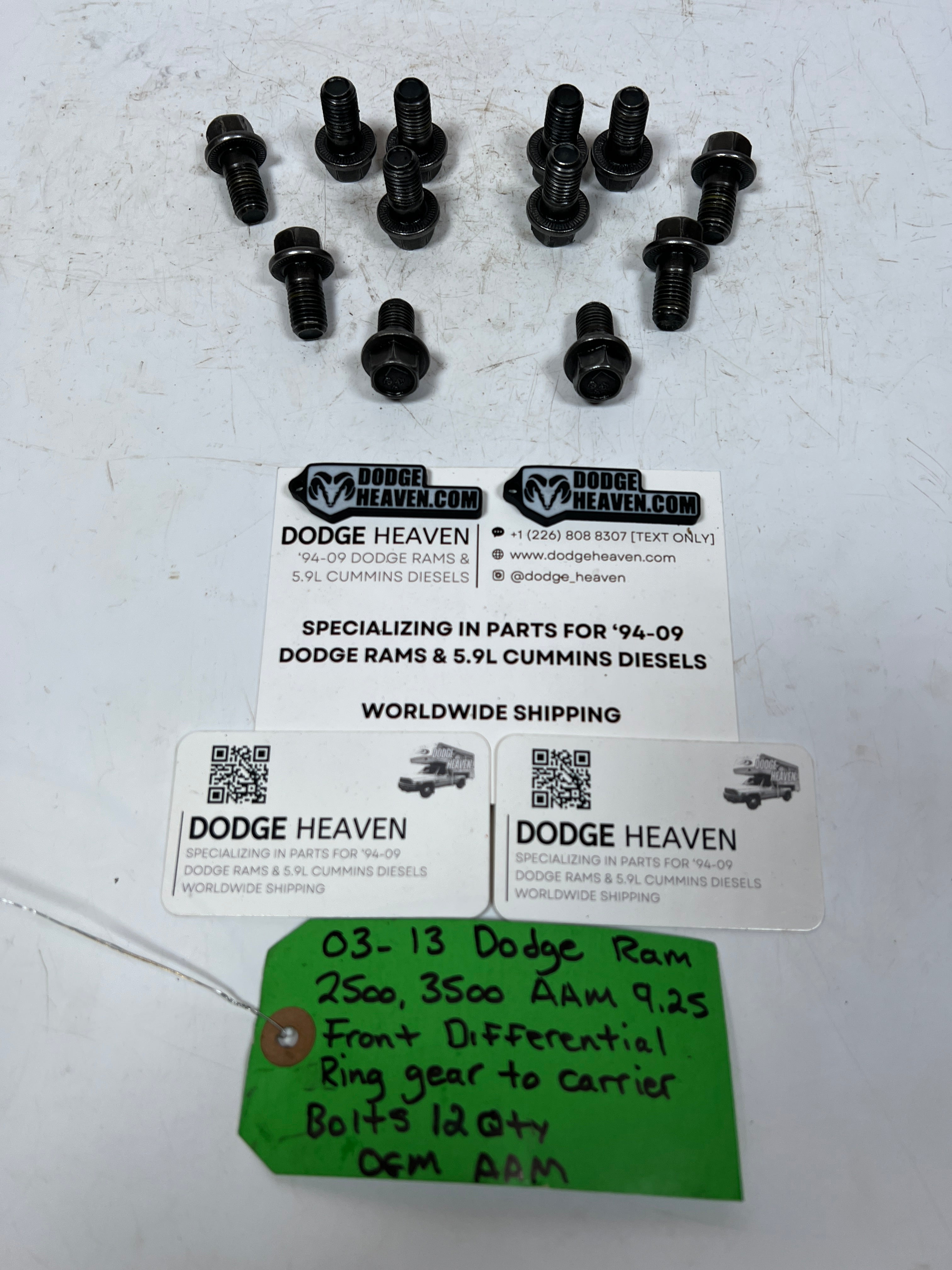 2003-2013 Dodge Ram AAM 9.25 Front Diff Ring Gear to Carrier Bolts QTY 12