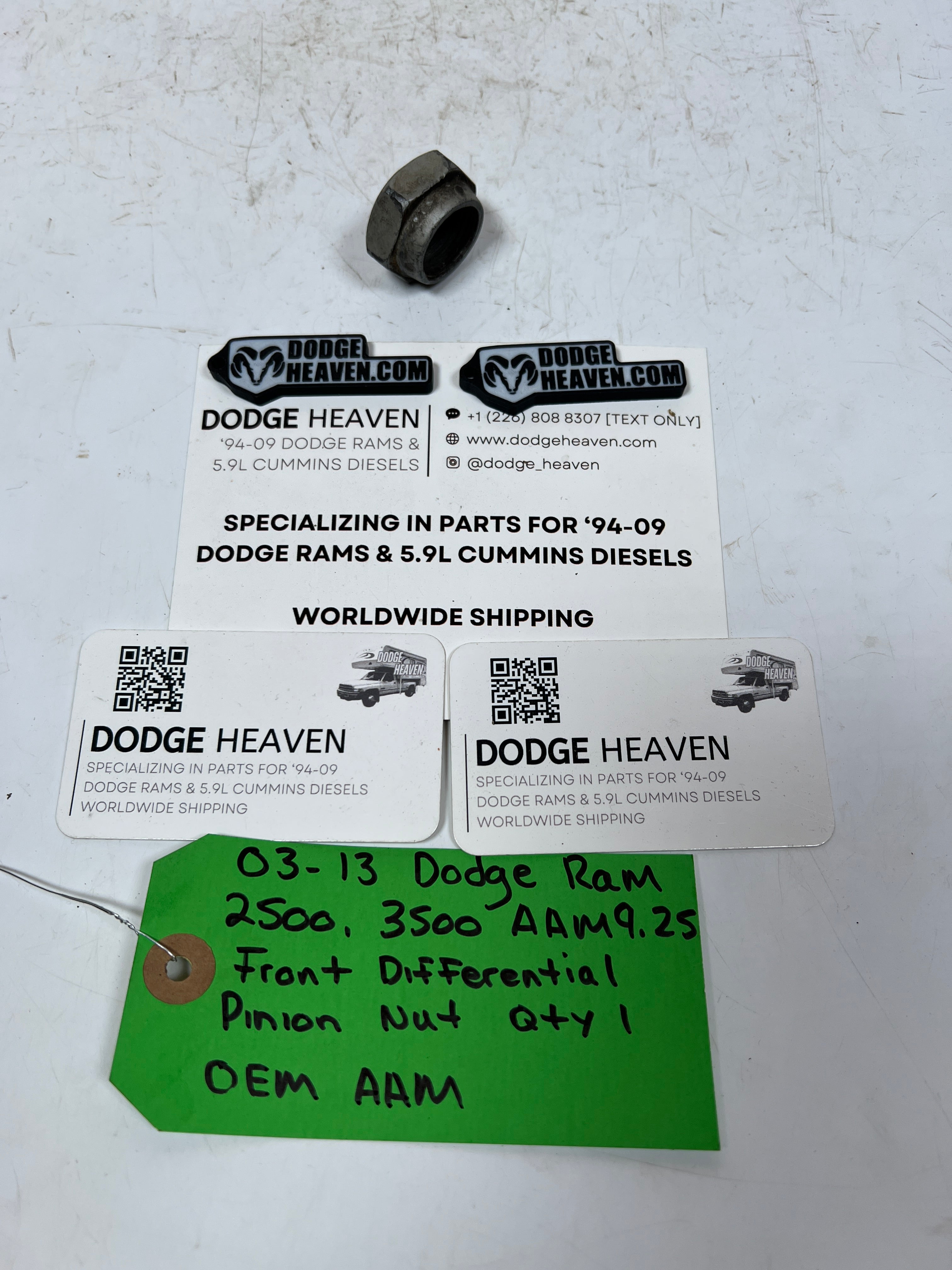 2003-2013 Dodge Ram 2500 3500 AAM 9.25 Front Differential Pinion Nut QTY 1