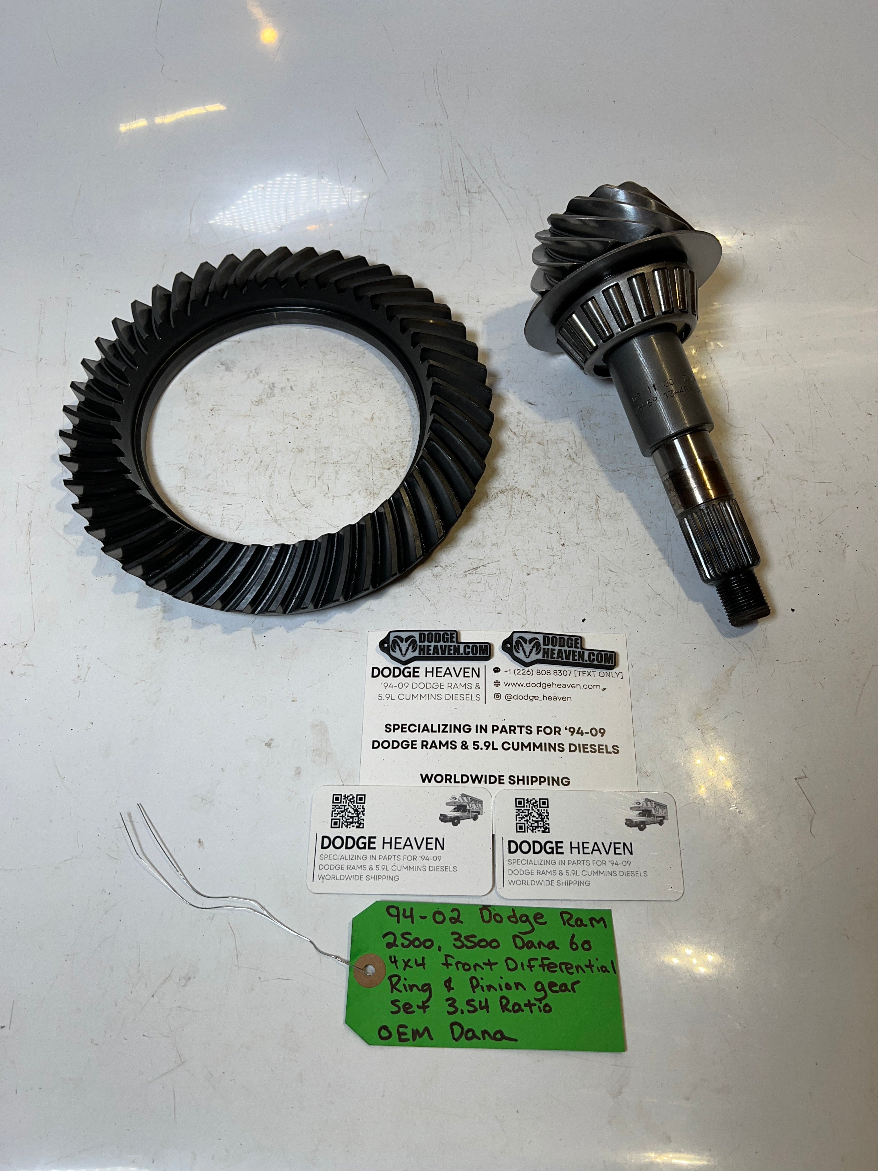 1994-2002 Dodge Ram Dana 60 Front Differential Ring & Pinion 3.54 Ratio