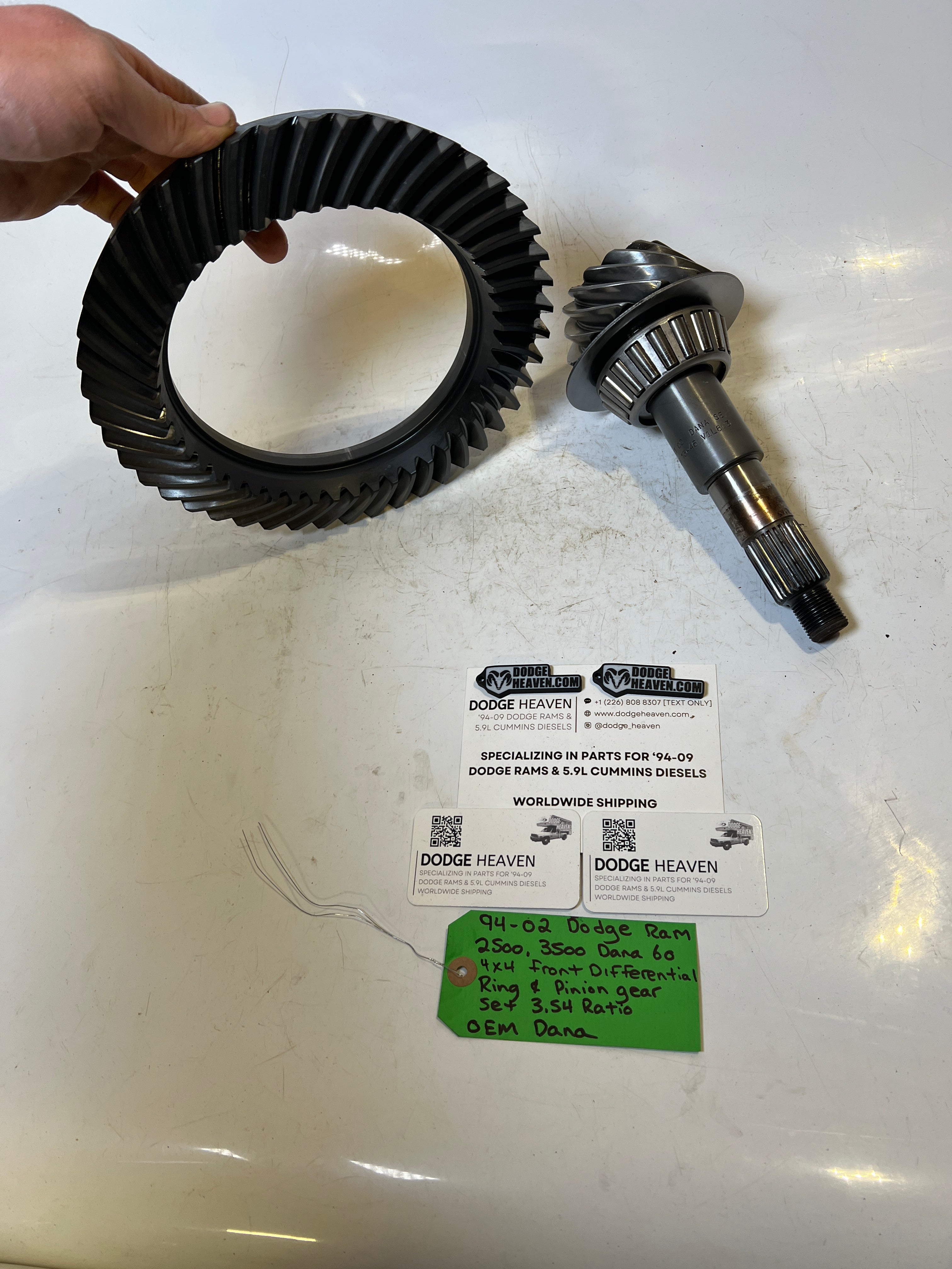 1994-2002 Dodge Ram Dana 60 Front Differential Ring & Pinion 3.54 Ratio