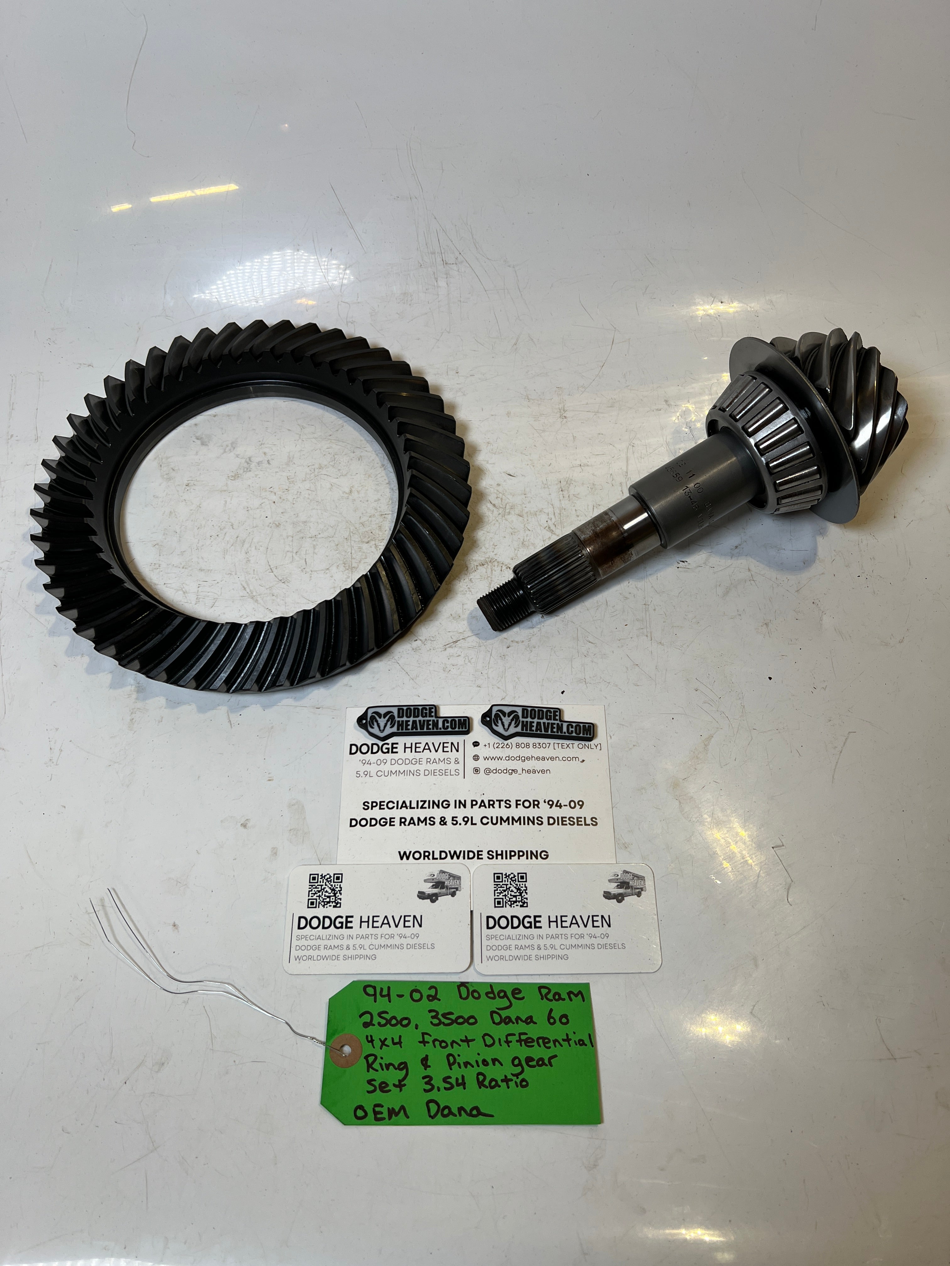 1994-2002 Dodge Ram Dana 60 Front Differential Ring & Pinion 3.54 Ratio