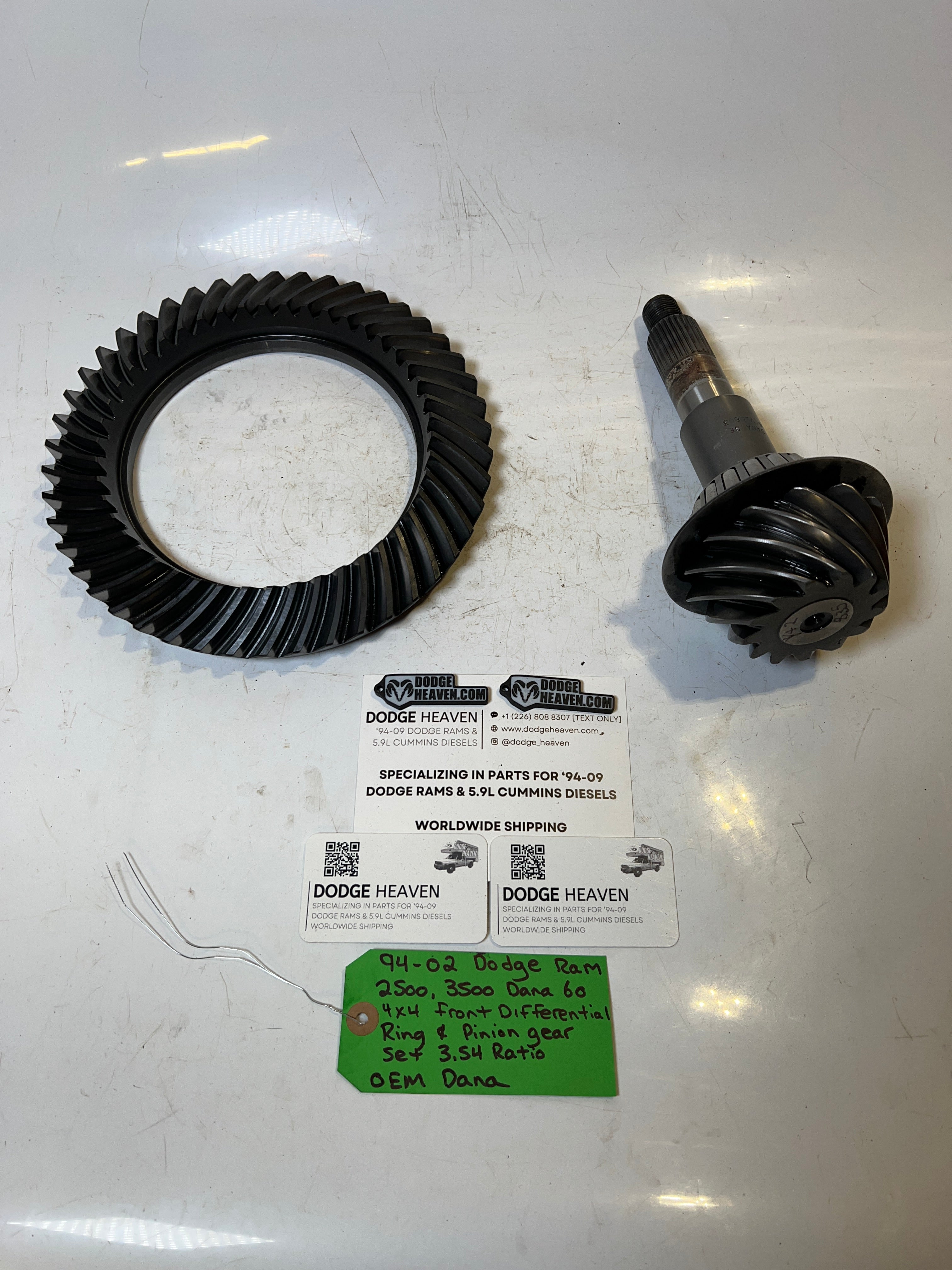 1994-2002 Dodge Ram Dana 60 Front Differential Ring & Pinion 3.54 Ratio