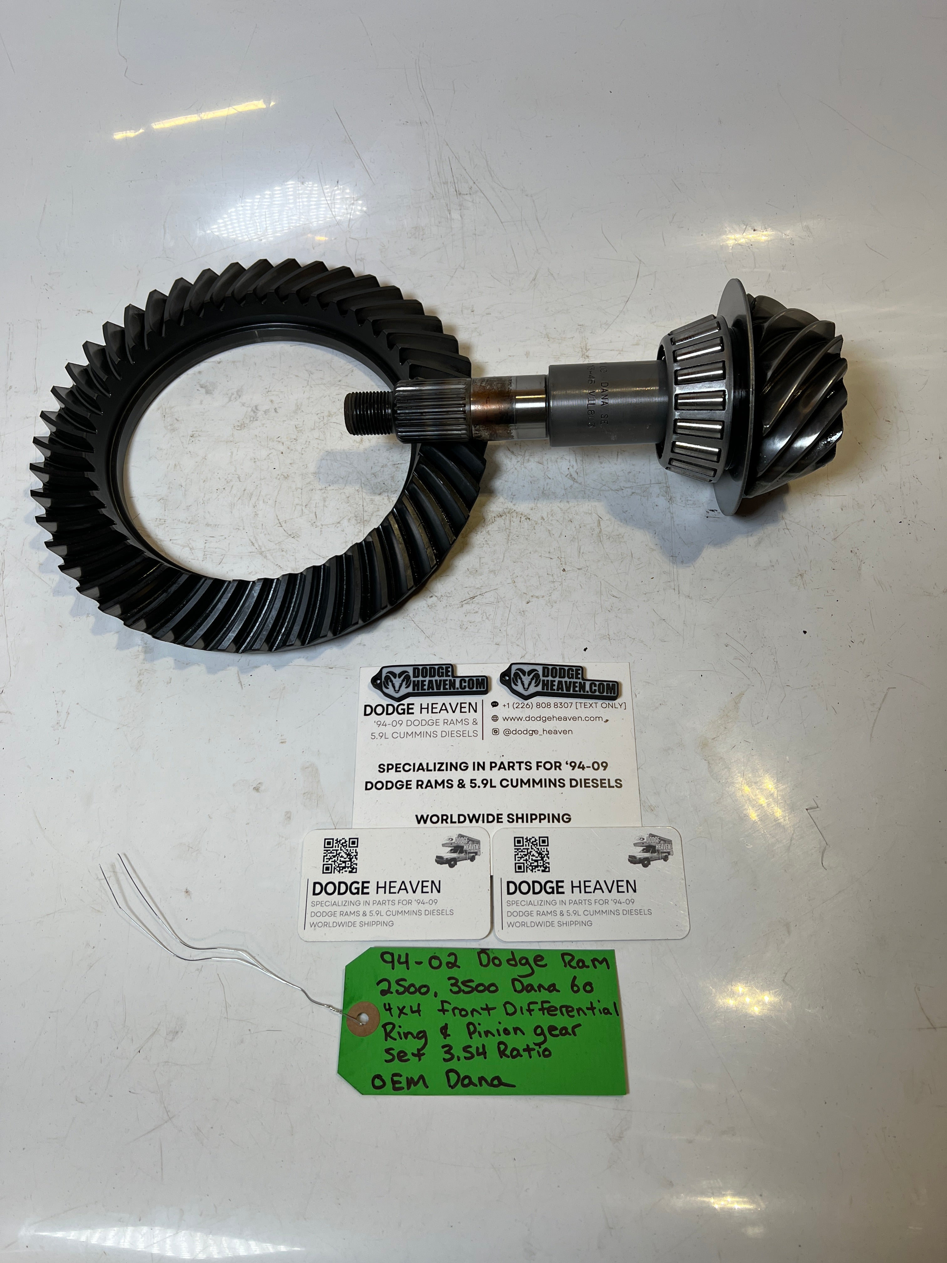 1994-2002 Dodge Ram Dana 60 Front Differential Ring & Pinion 3.54 Ratio