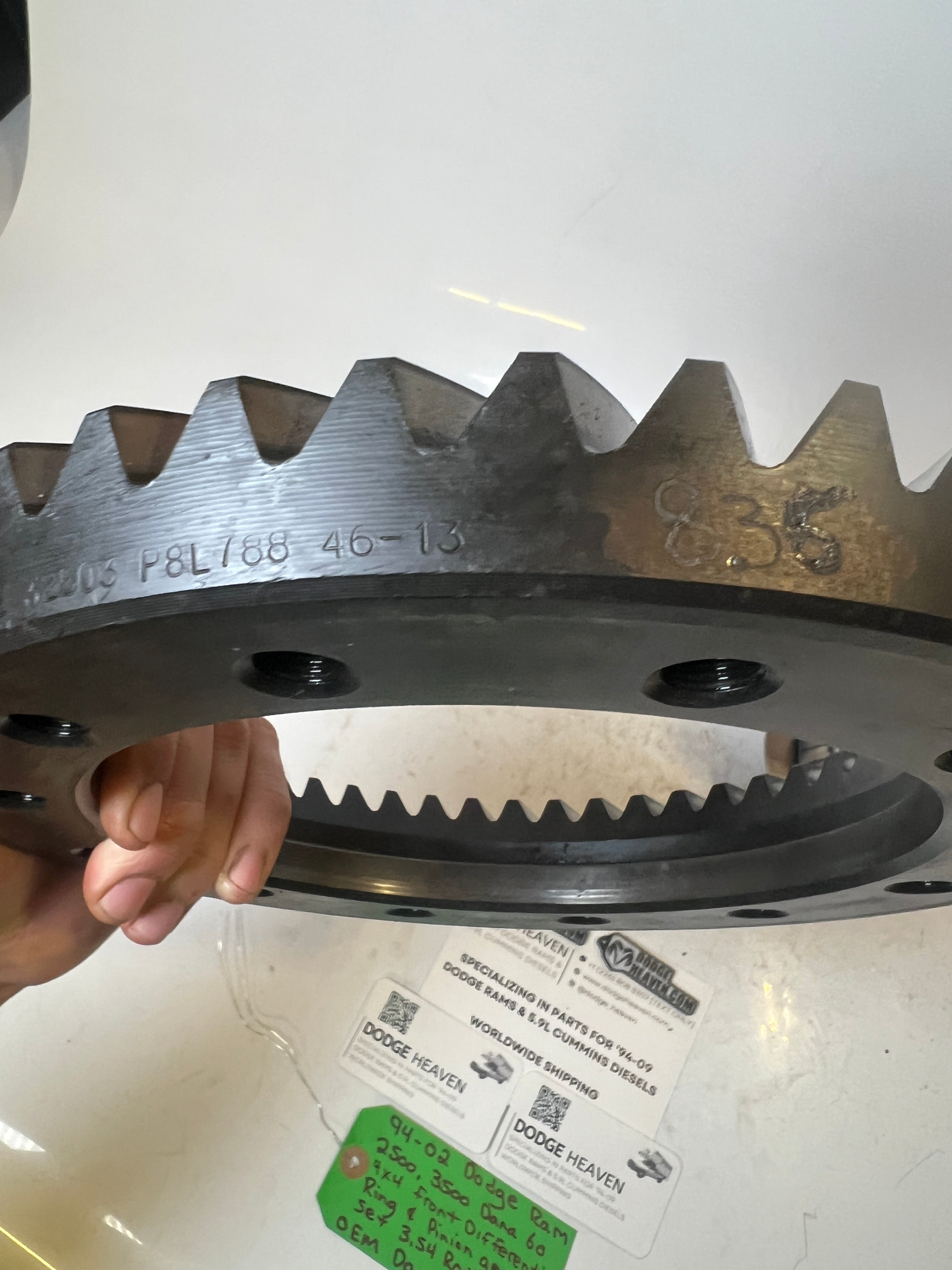 1994-2002 Dodge Ram Dana 60 Front Differential Ring & Pinion 3.54 Ratio