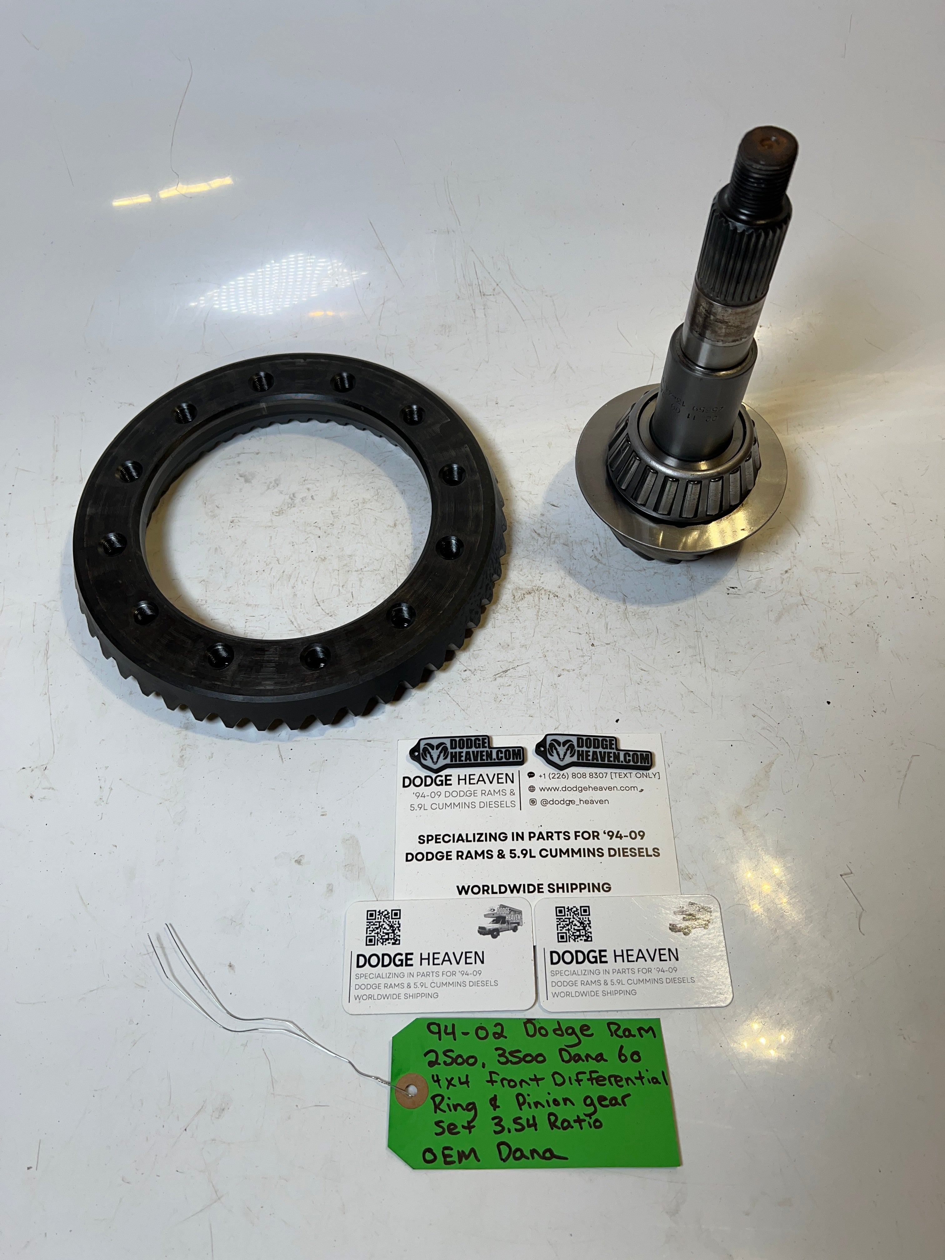 1994-2002 Dodge Ram Dana 60 Front Differential Ring & Pinion 3.54 Ratio