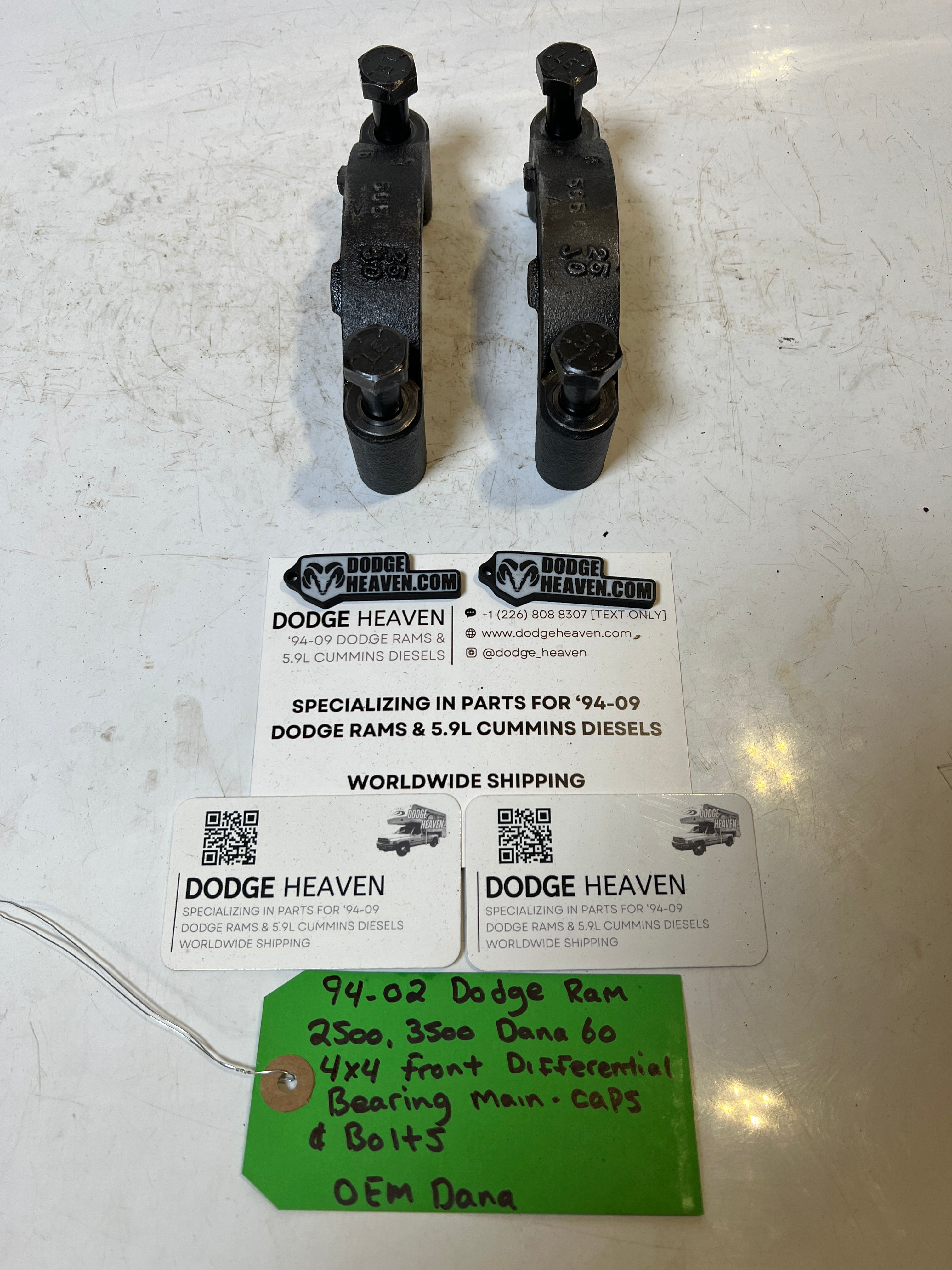 1994-2002 Dodge Ram Dana 60 Front Differential Bearing Main Caps & Bolts