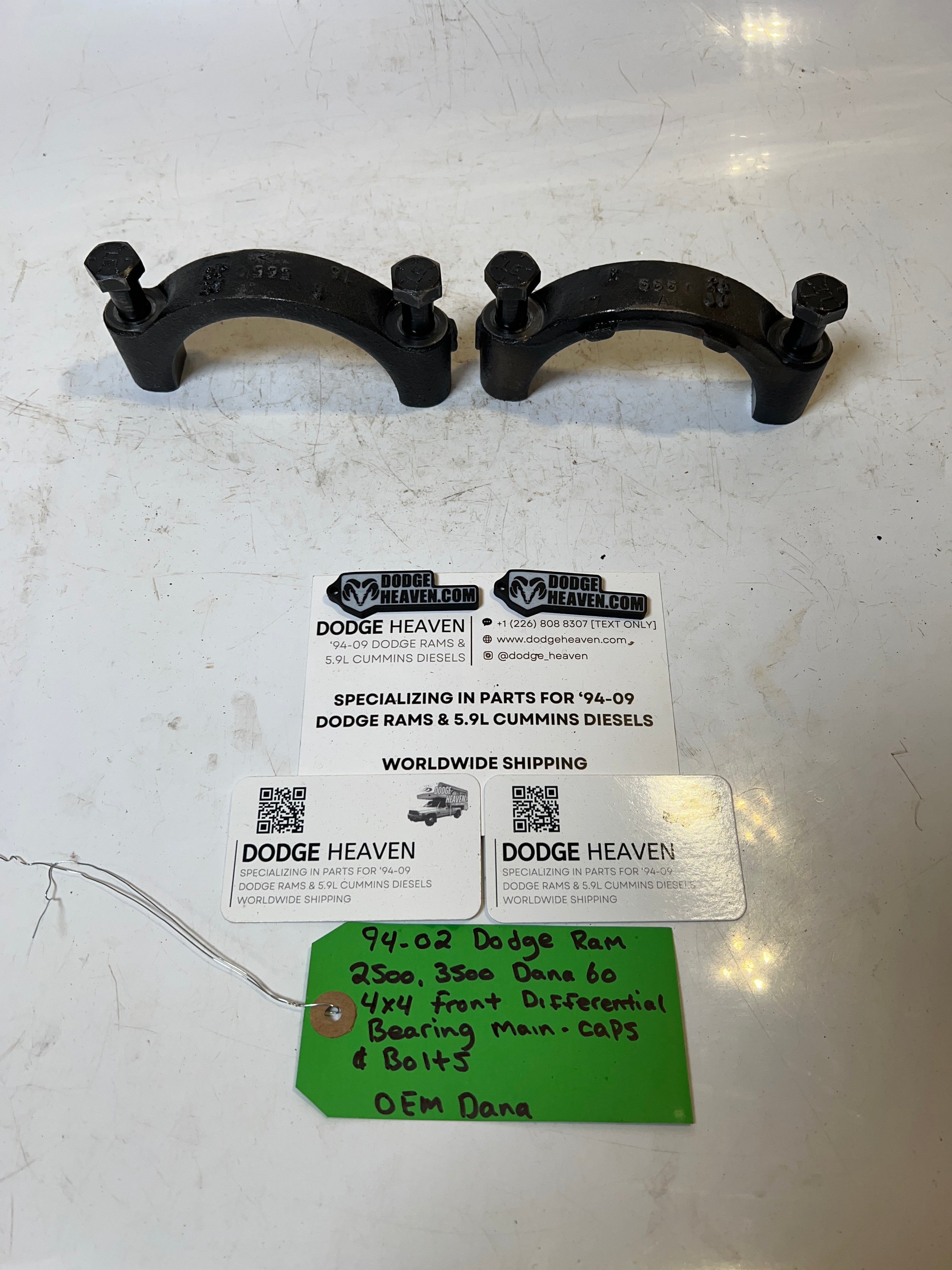 1994-2002 Dodge Ram Dana 60 Front Differential Bearing Main Caps & Bolts
