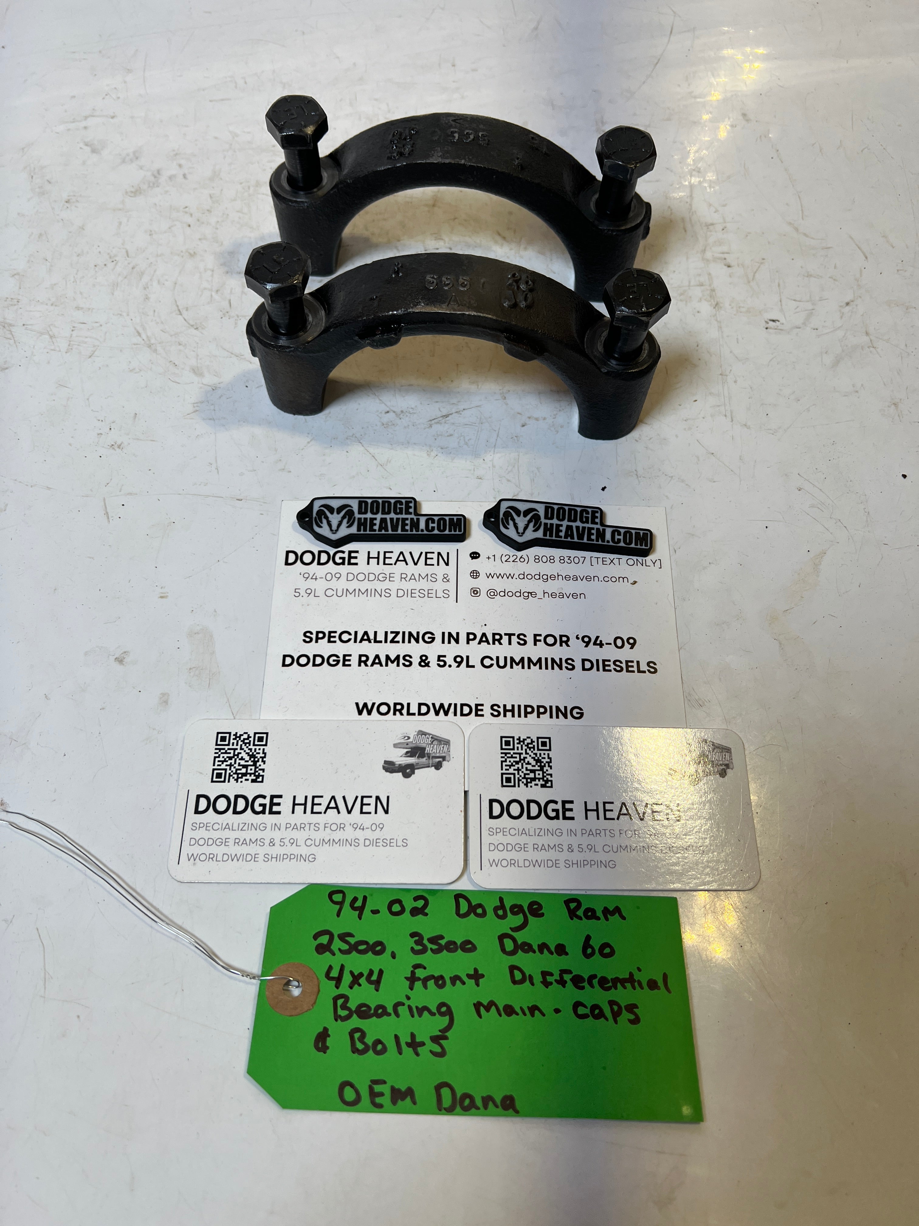 1994-2002 Dodge Ram Dana 60 Front Differential Bearing Main Caps & Bolts