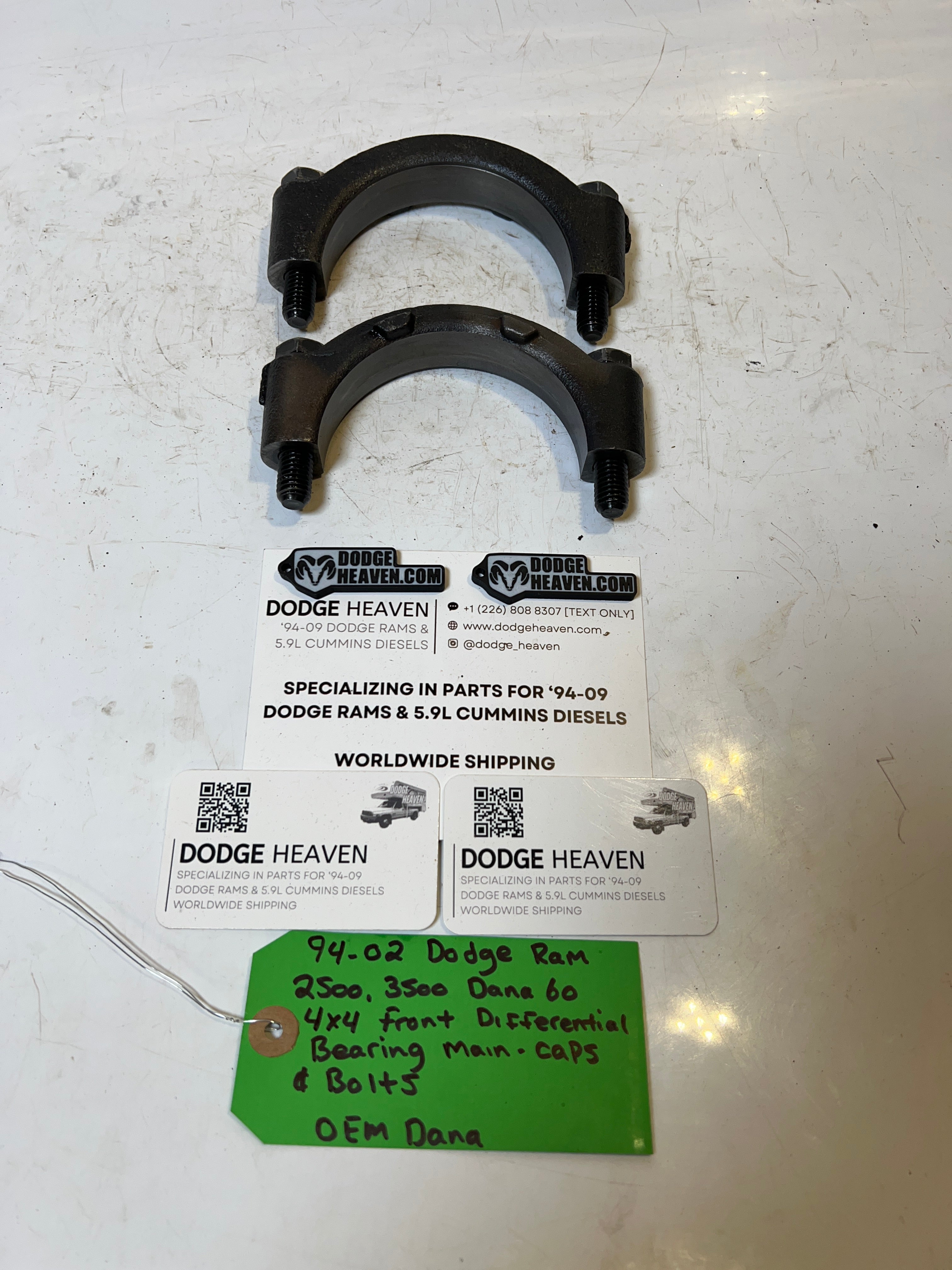 1994-2002 Dodge Ram Dana 60 Front Differential Bearing Main Caps & Bolts