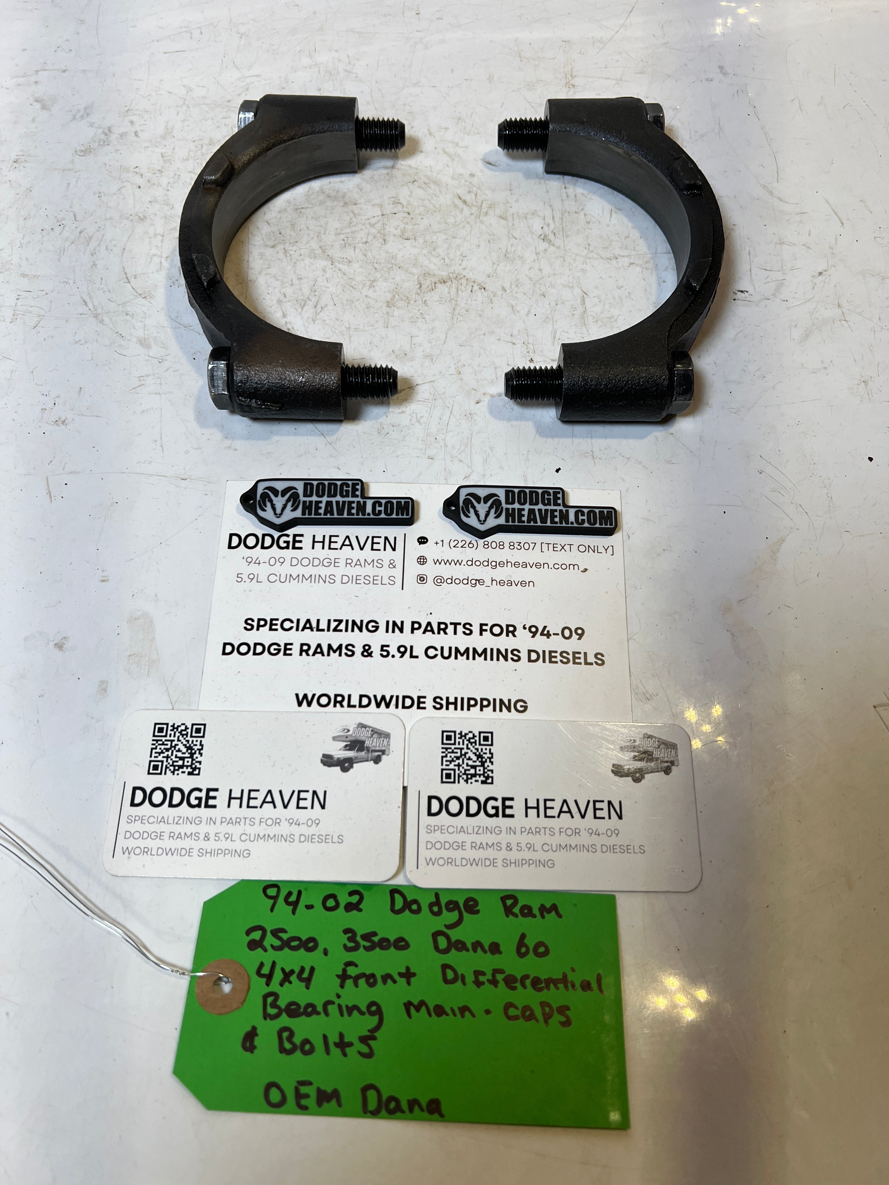 1994-2002 Dodge Ram Dana 60 Front Differential Bearing Main Caps & Bolts