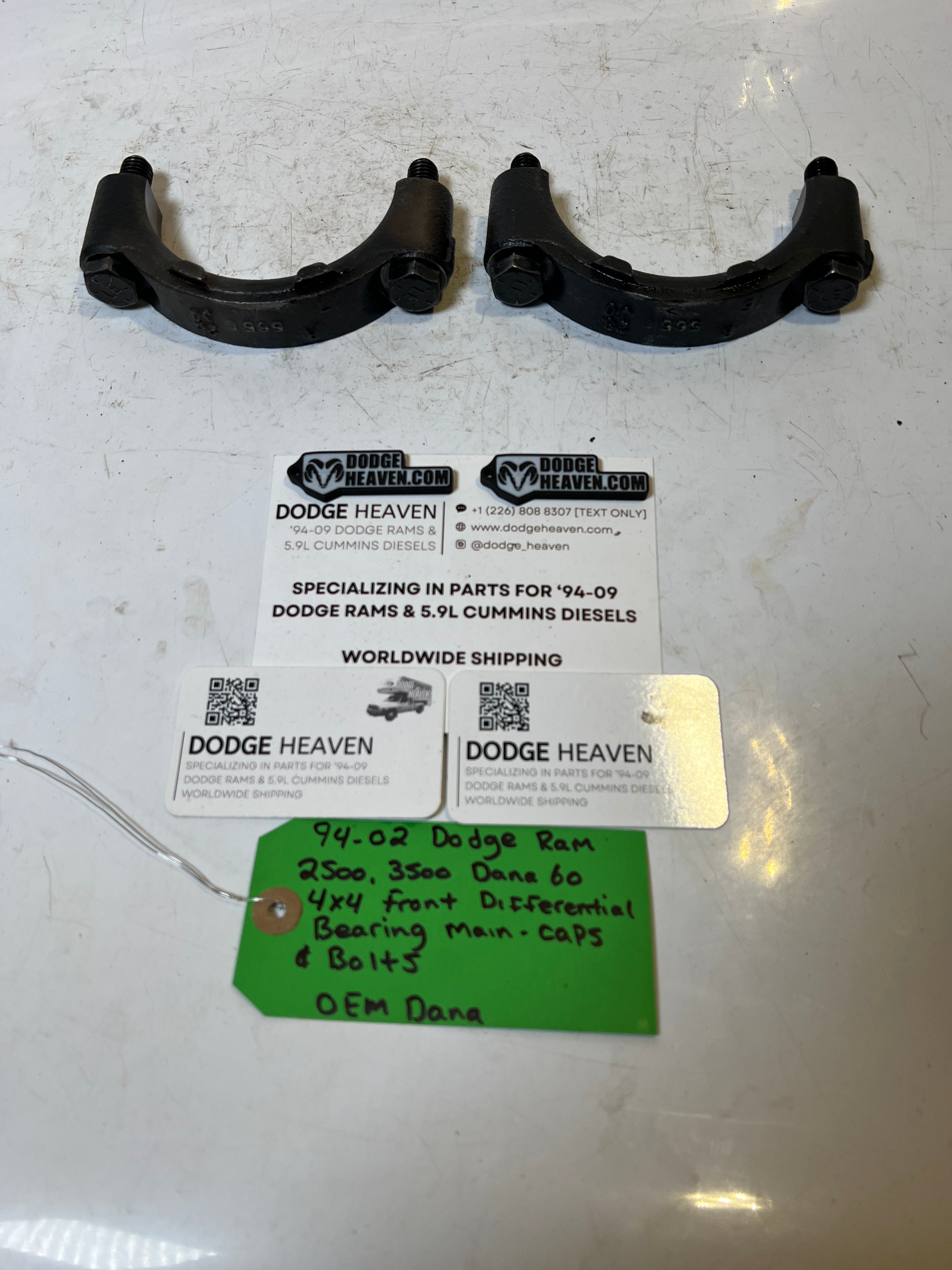1994-2002 Dodge Ram Dana 60 Front Differential Bearing Main Caps & Bolts