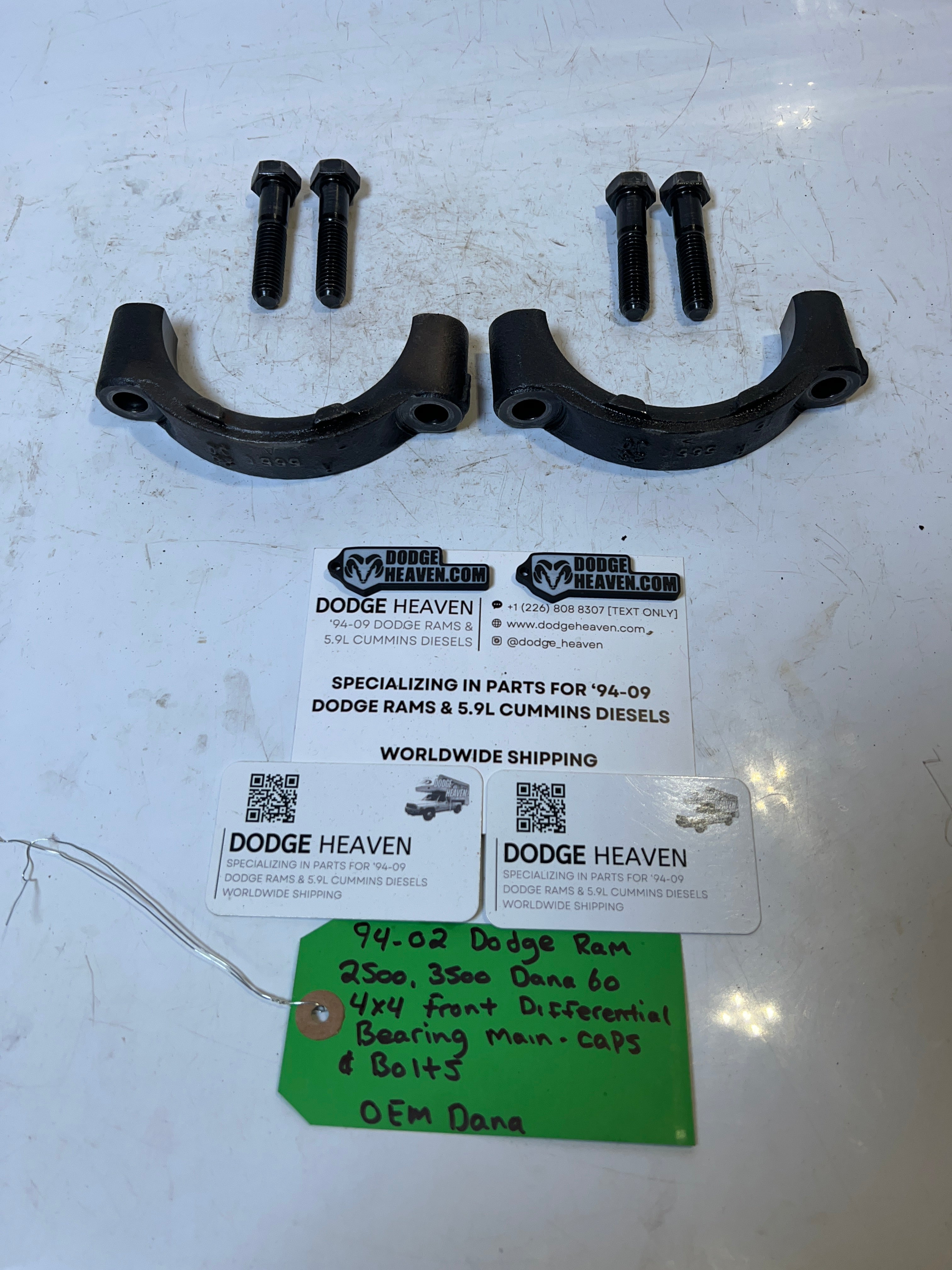 1994-2002 Dodge Ram Dana 60 Front Differential Bearing Main Caps & Bolts