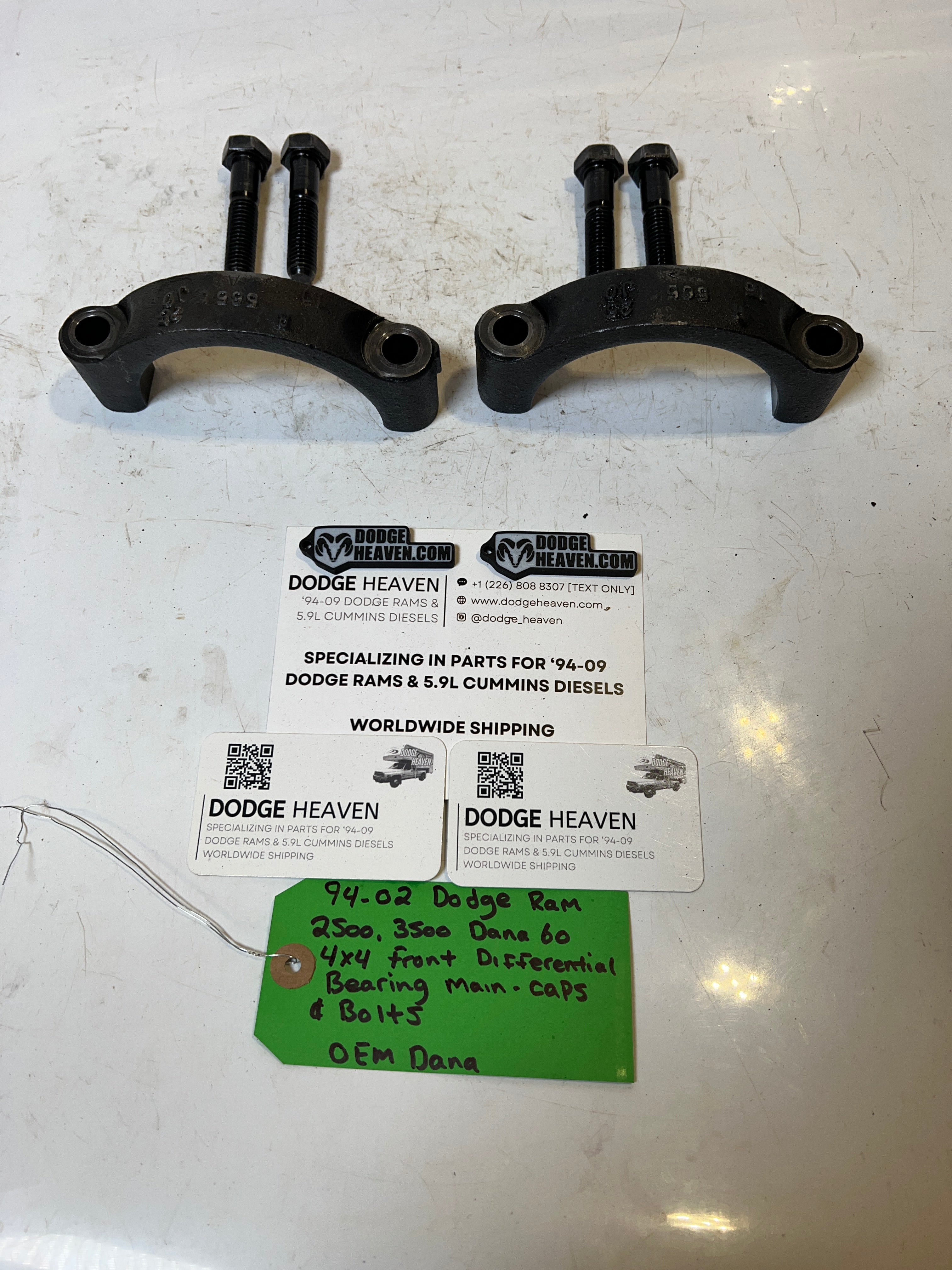 1994-2002 Dodge Ram Dana 60 Front Differential Bearing Main Caps & Bolts
