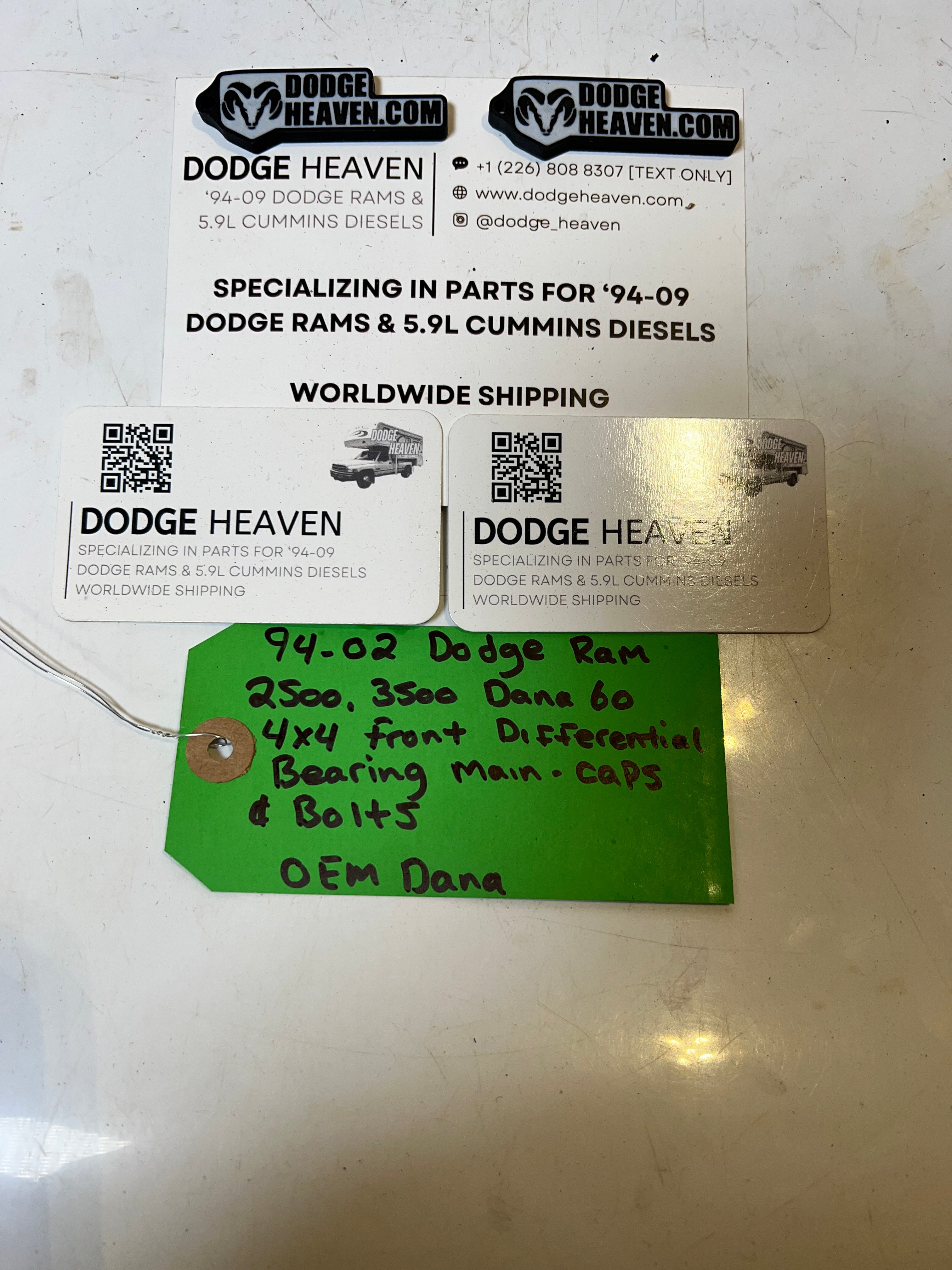 1994-2002 Dodge Ram Dana 60 Front Differential Bearing Main Caps & Bolts
