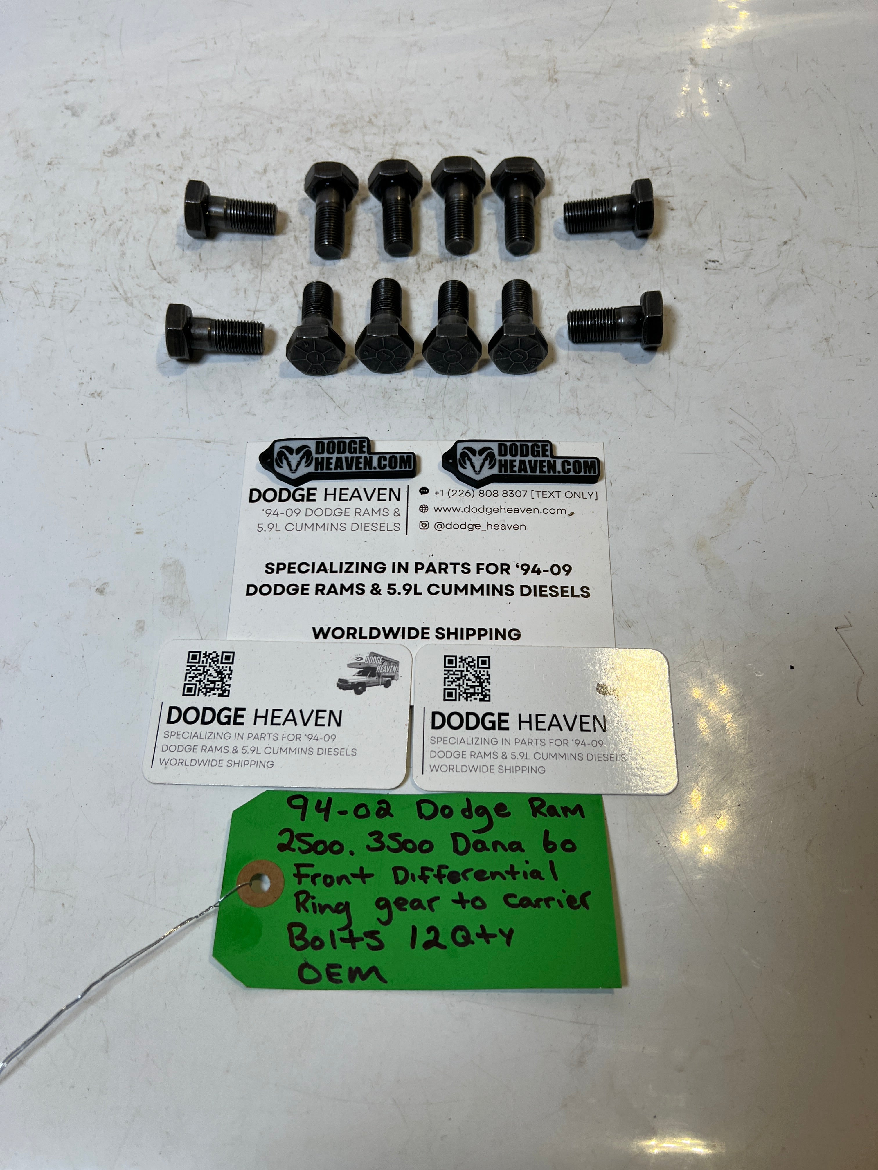 1994-2002 Dodge Ram Dana 60 Front Differential Ring Gear to Carrier Bolts 12 QTY
