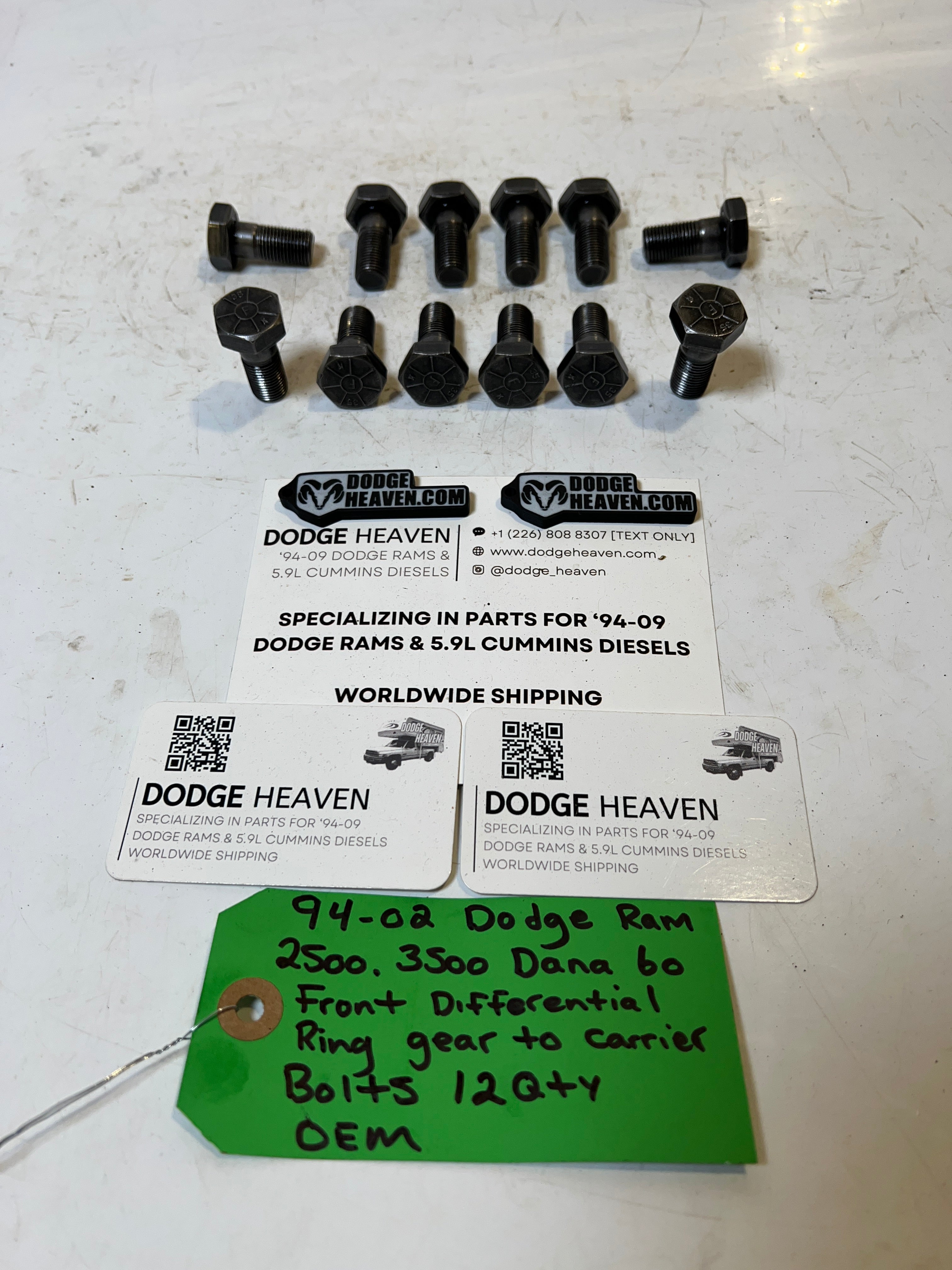 1994-2002 Dodge Ram Dana 60 Front Differential Ring Gear to Carrier Bolts 12 QTY