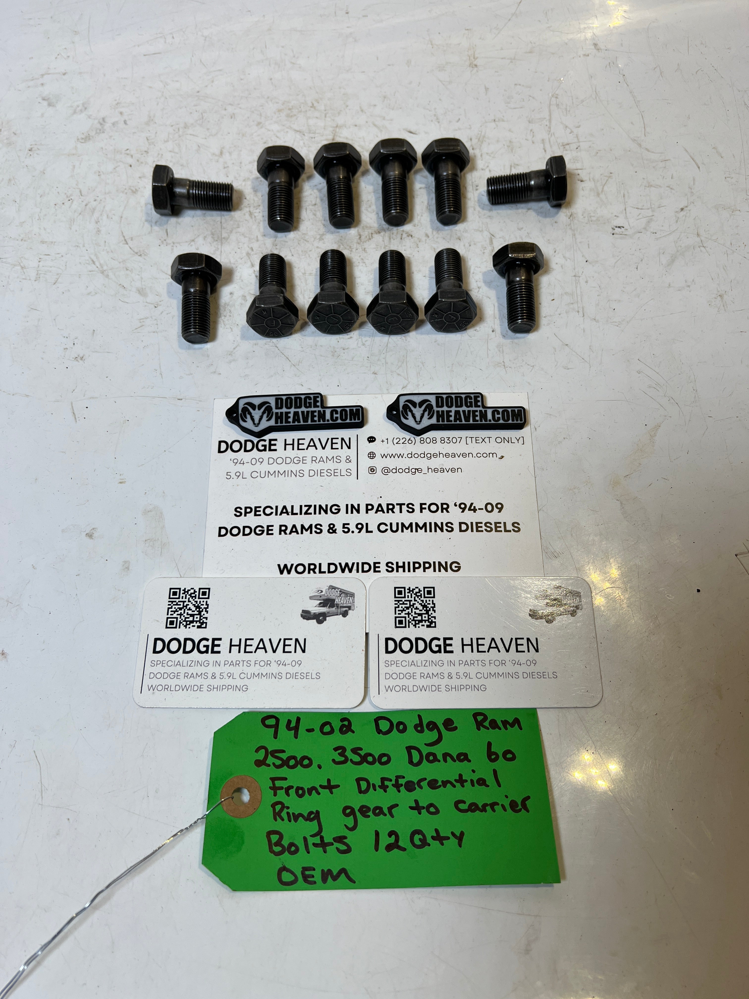 1994-2002 Dodge Ram Dana 60 Front Differential Ring Gear to Carrier Bolts 12 QTY