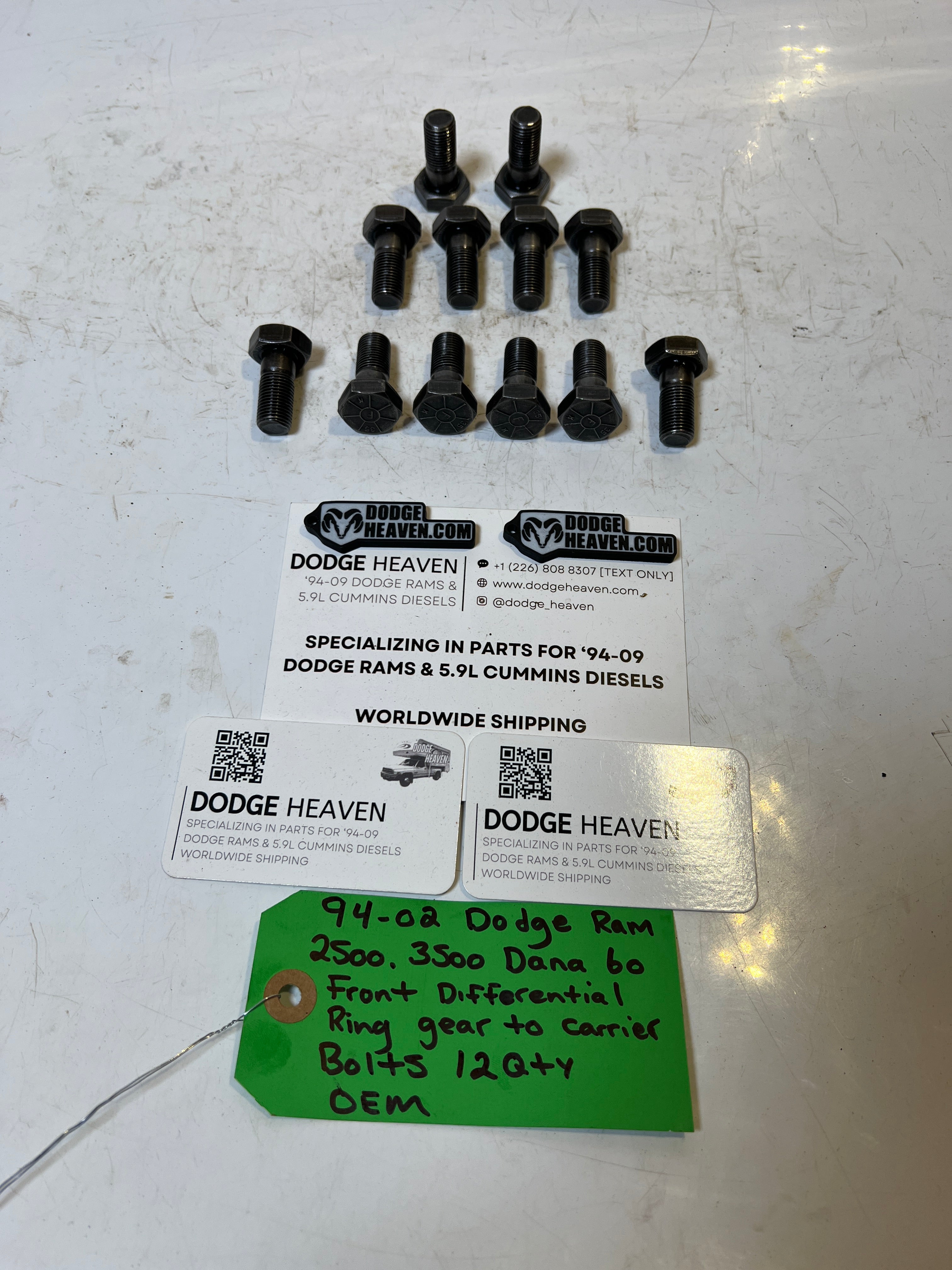 1994-2002 Dodge Ram Dana 60 Front Differential Ring Gear to Carrier Bolts 12 QTY