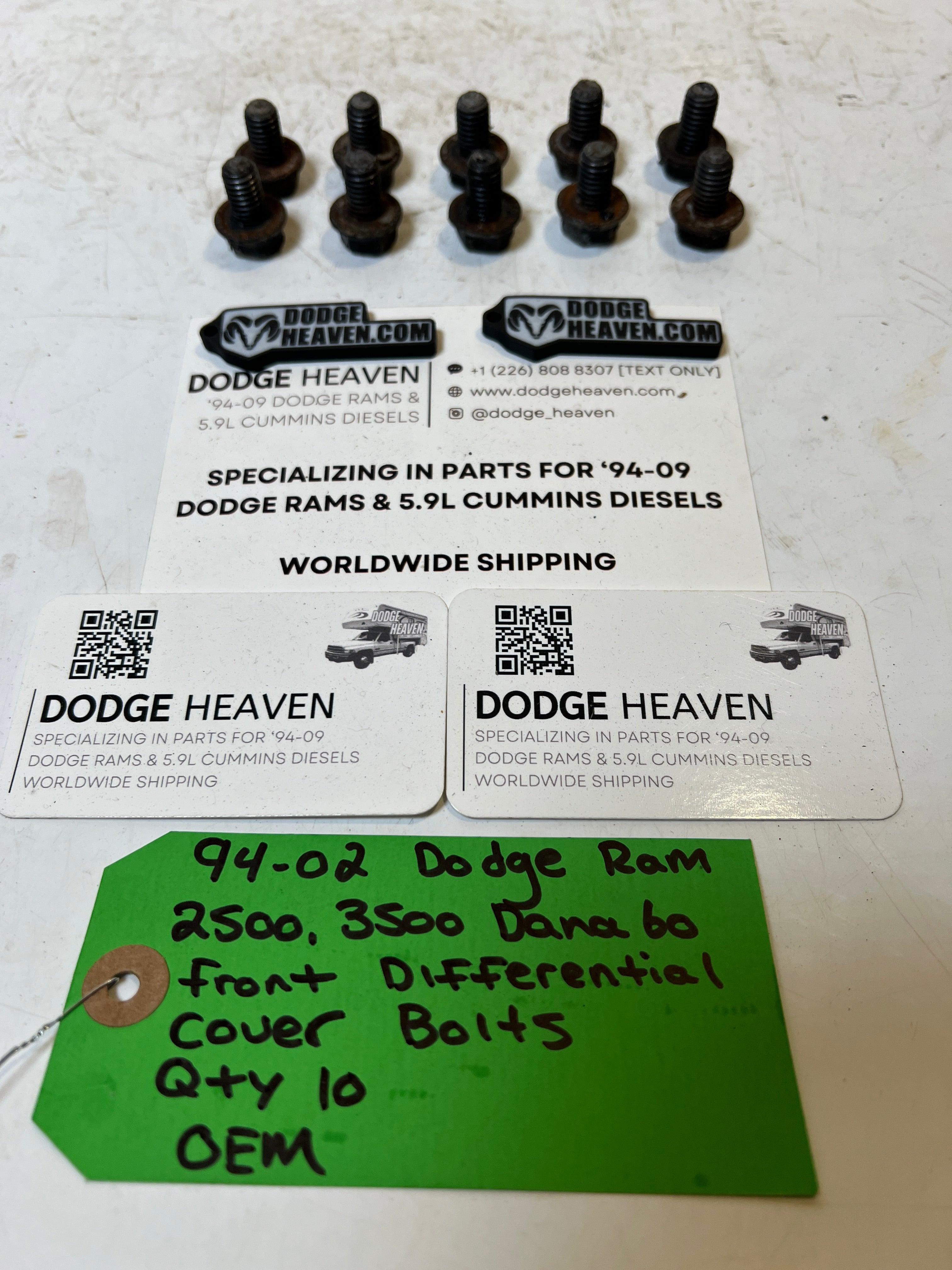 1994-2002 Dodge Ram Dana 60 Front Differential Cover Bolts QTY 10