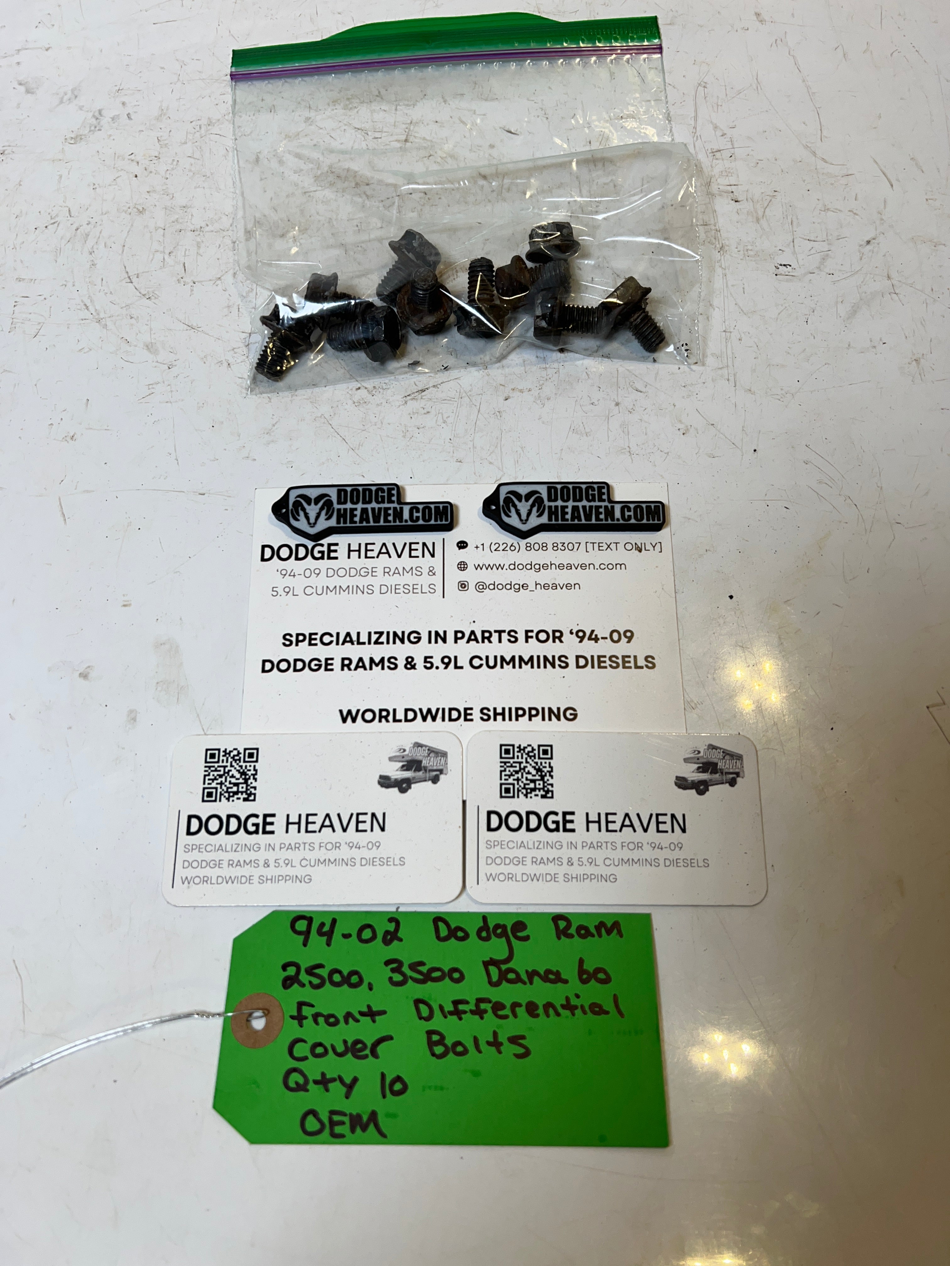 1994-2002 Dodge Ram Dana 60 Front Differential Cover Bolts QTY 10