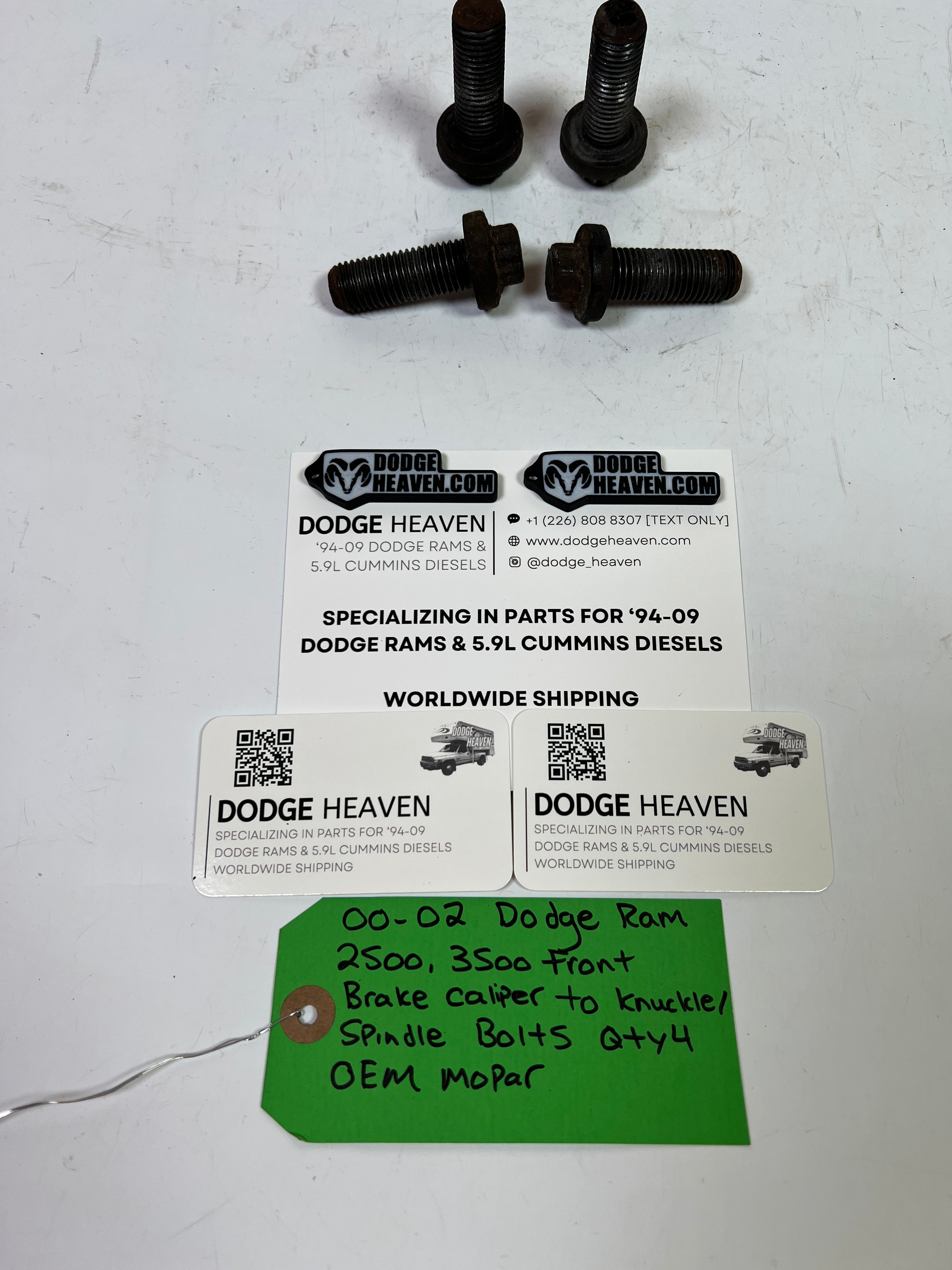 2000-2002 Dodge Ram 2500 3500 Front Brake Caliper to Knuckle Bolts QTY 4