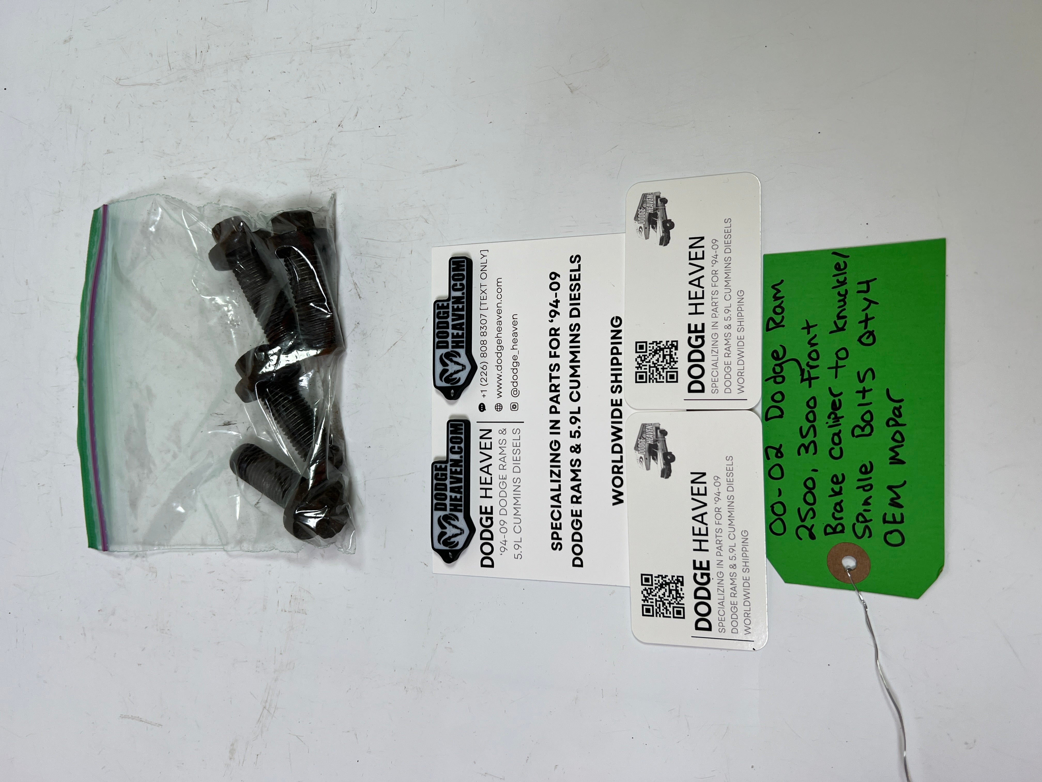 2000-2002 Dodge Ram 2500 3500 Front Brake Caliper to Knuckle Bolts QTY 4