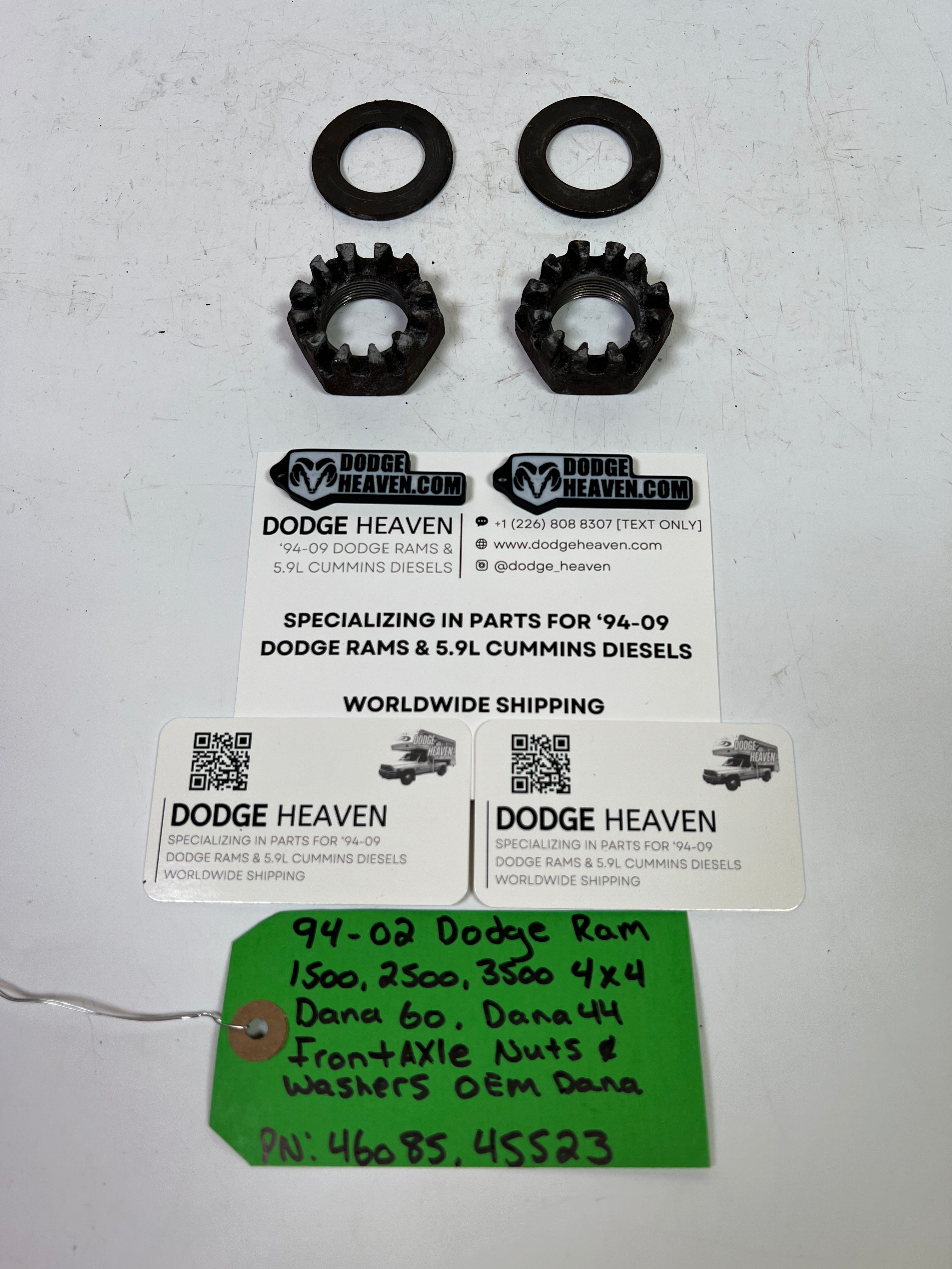1994-2002 Dodge Ram 1500-3500 Dana 60 Dana 44 Front Axle Castle Nuts & Washers