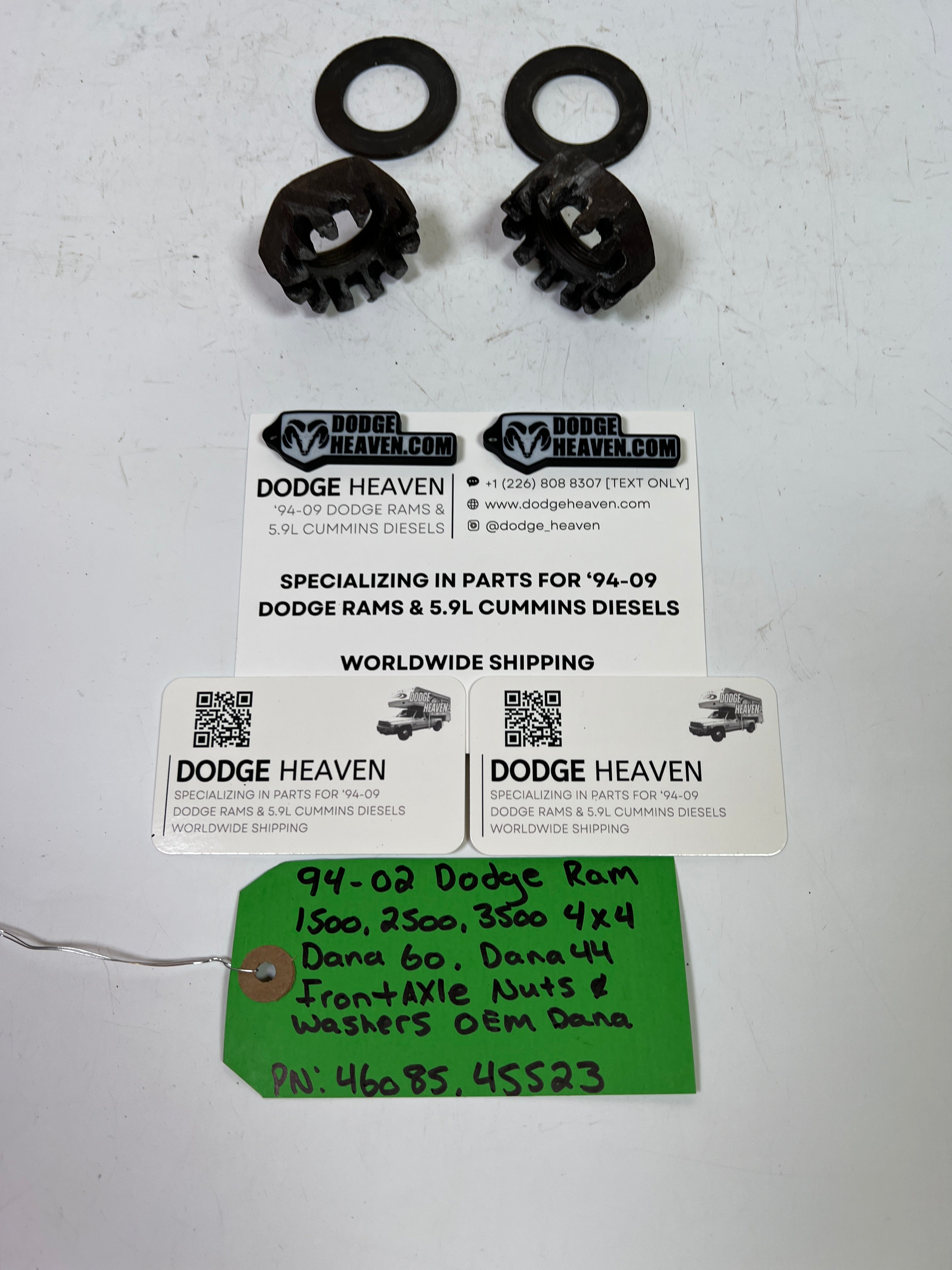 1994-2002 Dodge Ram 1500-3500 Dana 60 Dana 44 Front Axle Castle Nuts & Washers