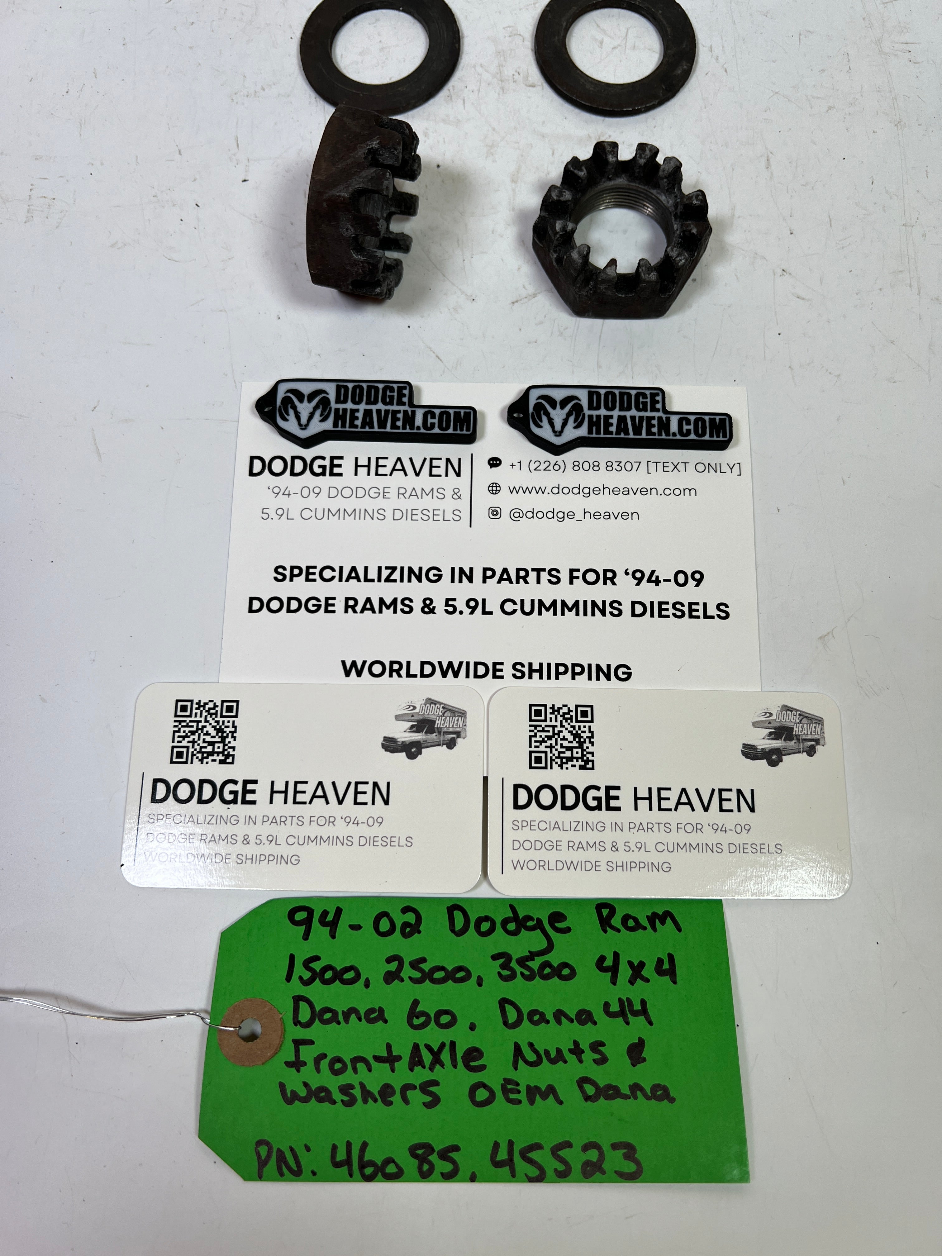 1994-2002 Dodge Ram 1500-3500 Dana 60 Dana 44 Front Axle Castle Nuts & Washers