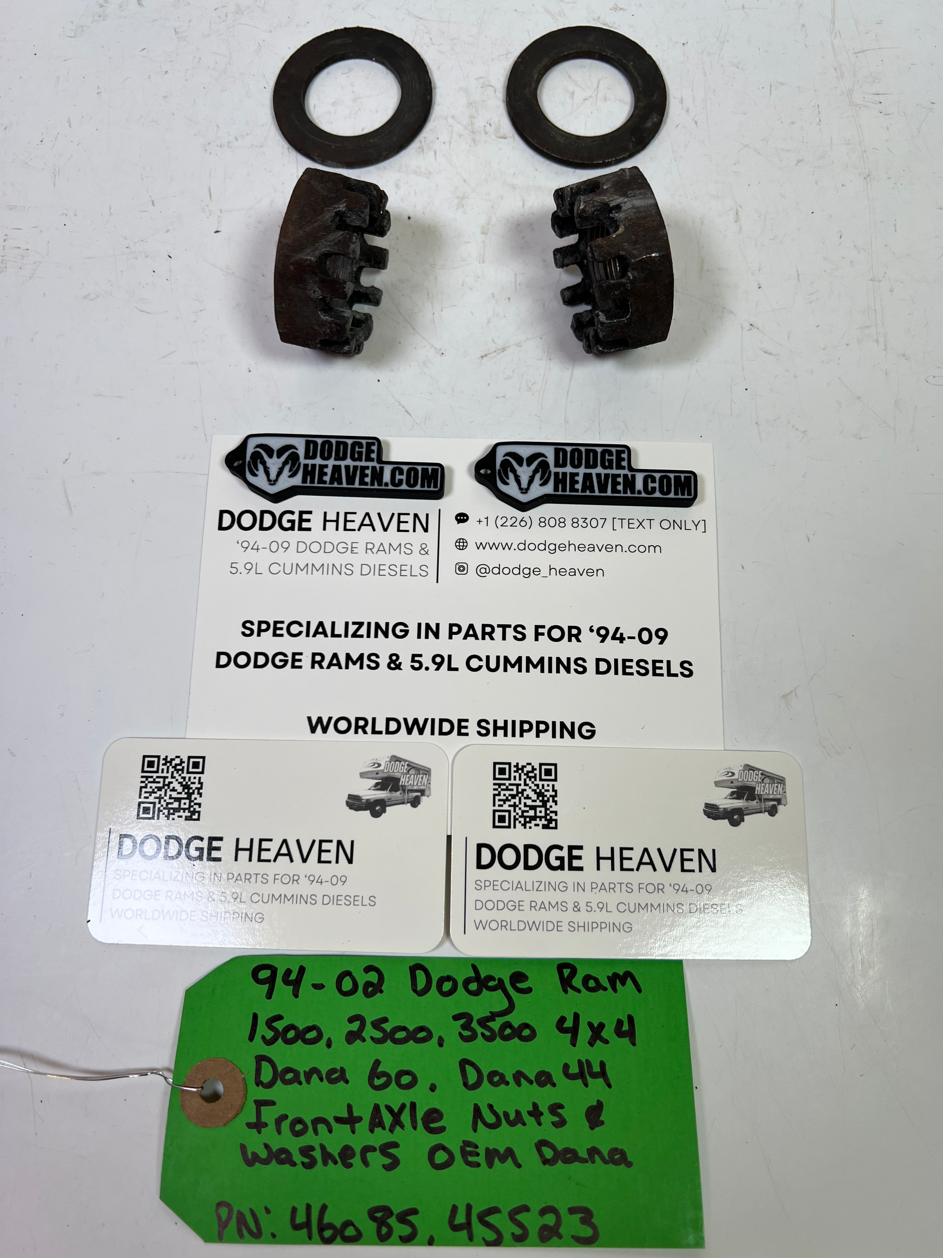 1994-2002 Dodge Ram 1500-3500 Dana 60 Dana 44 Front Axle Castle Nuts & Washers