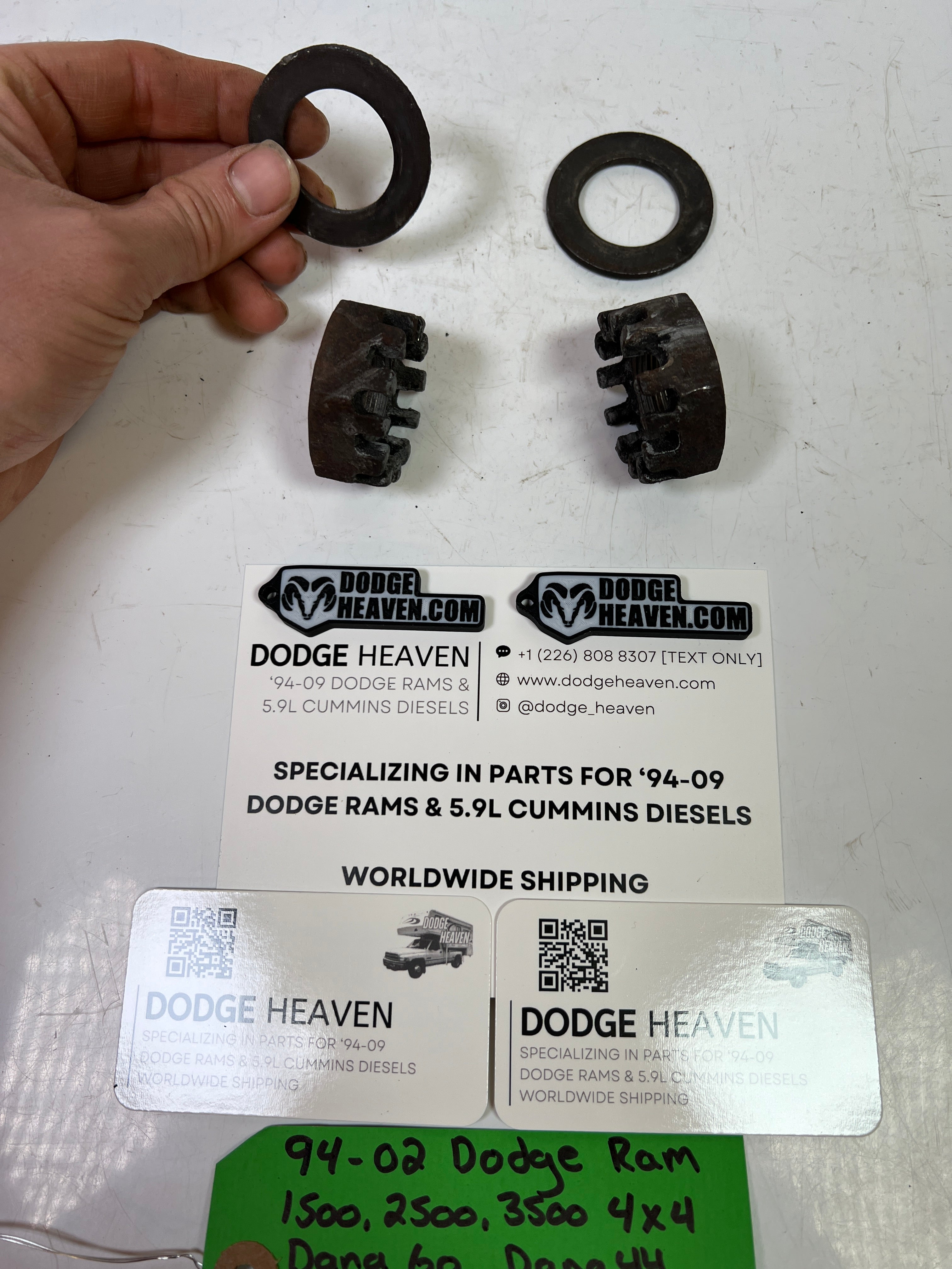 1994-2002 Dodge Ram 1500-3500 Dana 60 Dana 44 Front Axle Castle Nuts & Washers