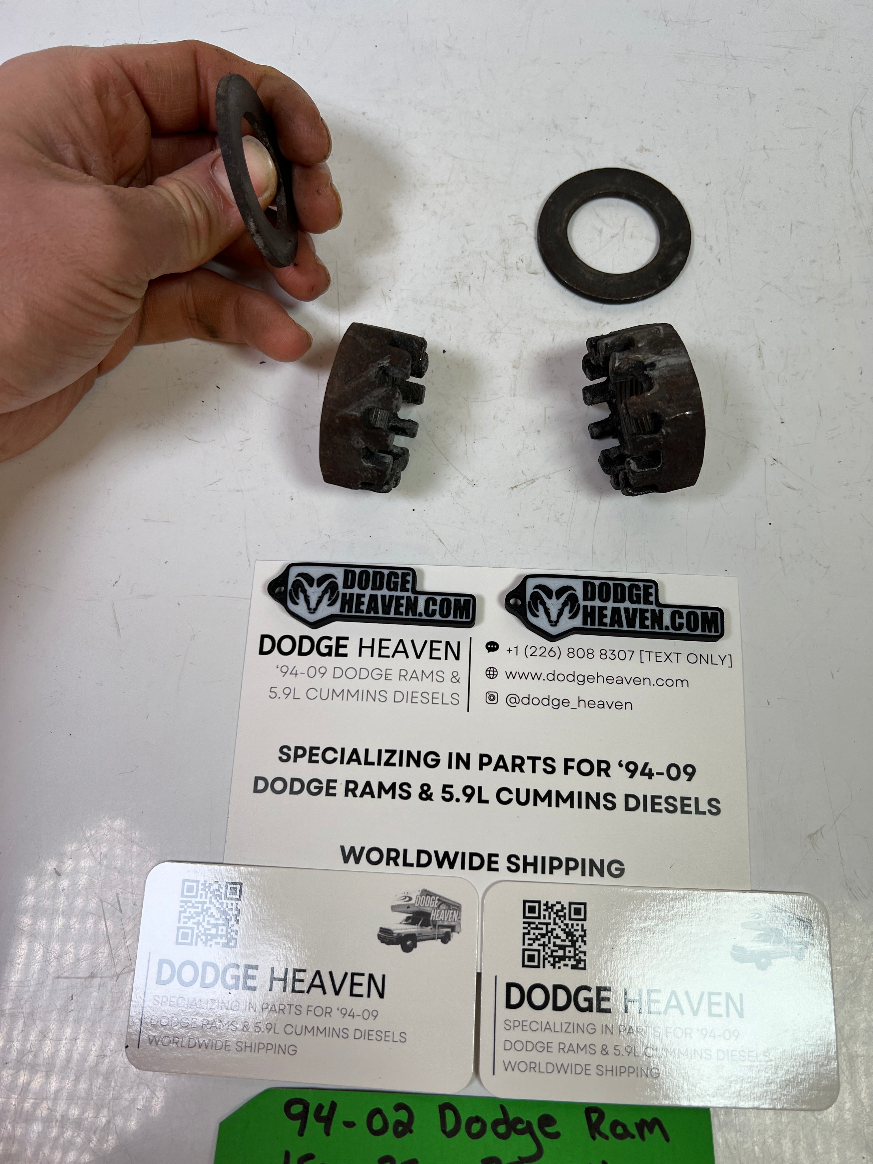 1994-2002 Dodge Ram 1500-3500 Dana 60 Dana 44 Front Axle Castle Nuts & Washers