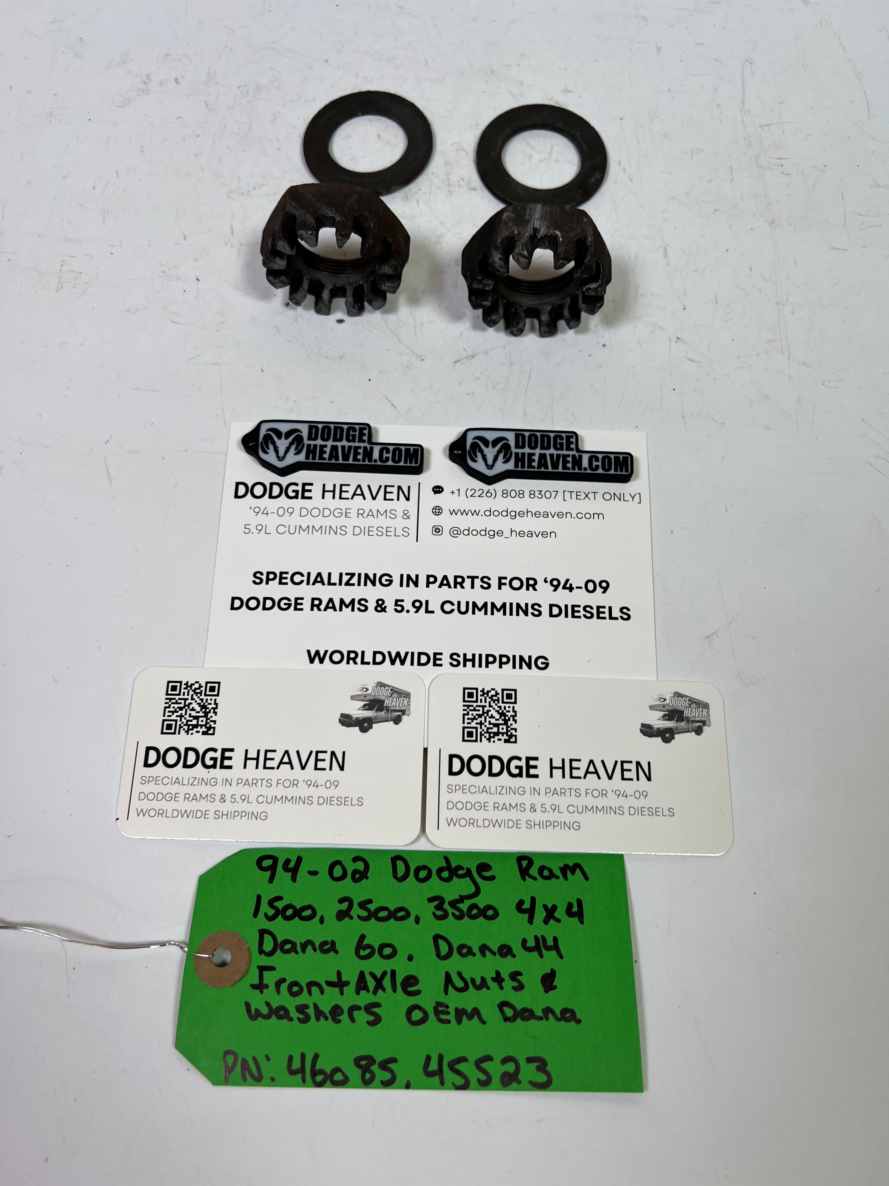 1994-2002 Dodge Ram 1500-3500 Dana 60 Dana 44 Front Axle Castle Nuts & Washers